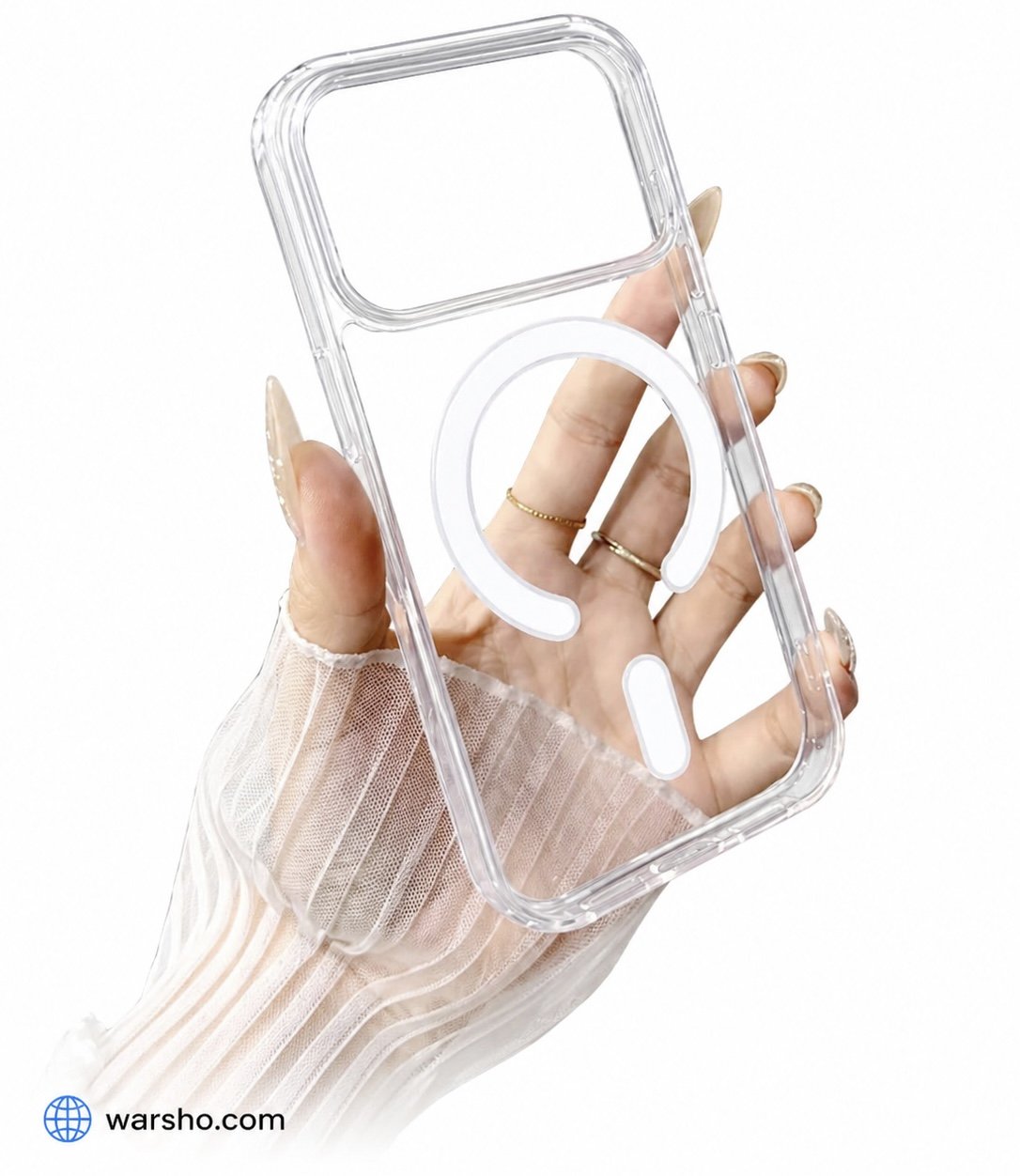 Original MagSafe Clear Magnetic Case for iPhone 11/12/13/14/15/16/17 Series (Wireless Charging Cover) - image 4