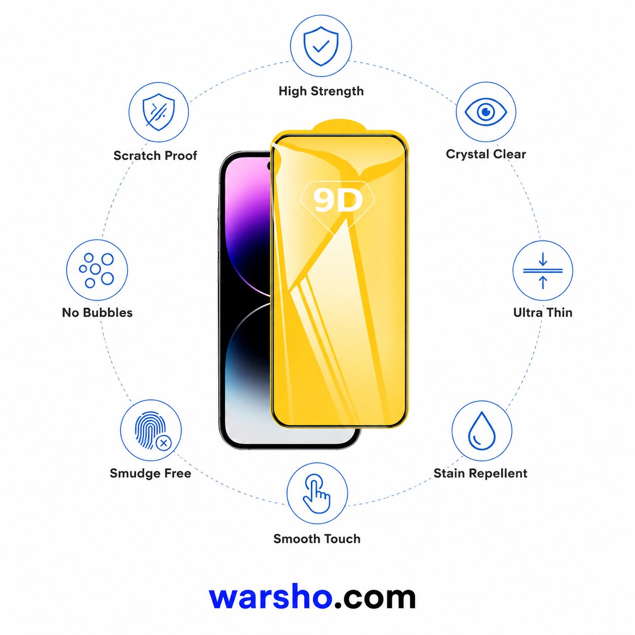 9D Tempered Glass Screen Protector for iPhone Series - image 5