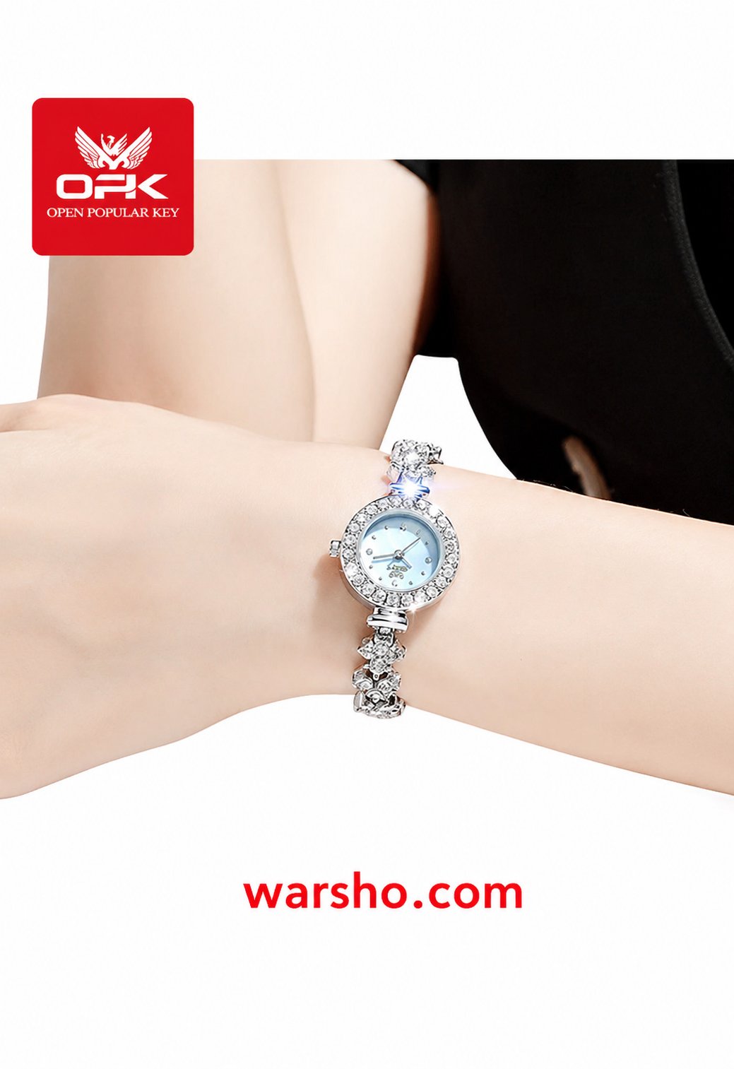 Luxury Crystal Bracelet Women’s Quartz Watch - image 5