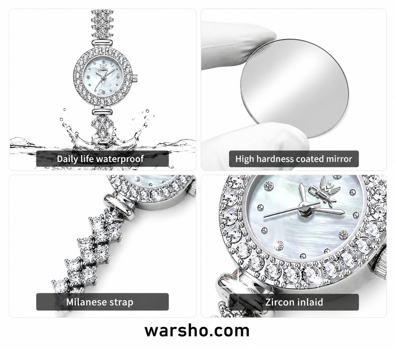 Luxury Crystal Bracelet Women’s Quartz Watch - image 3