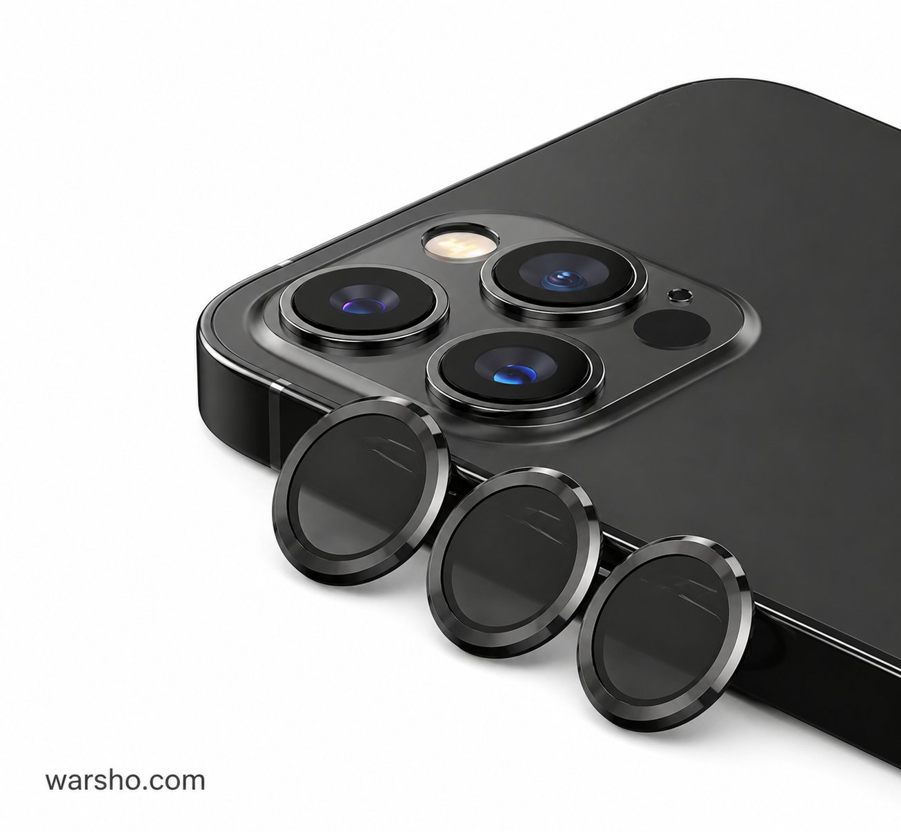 Metal Camera Lens Protector (For iPhone 17 / 16 / 15 / 14 Series – Glitter Ring Tempered Glass Lens Cover) - image 5