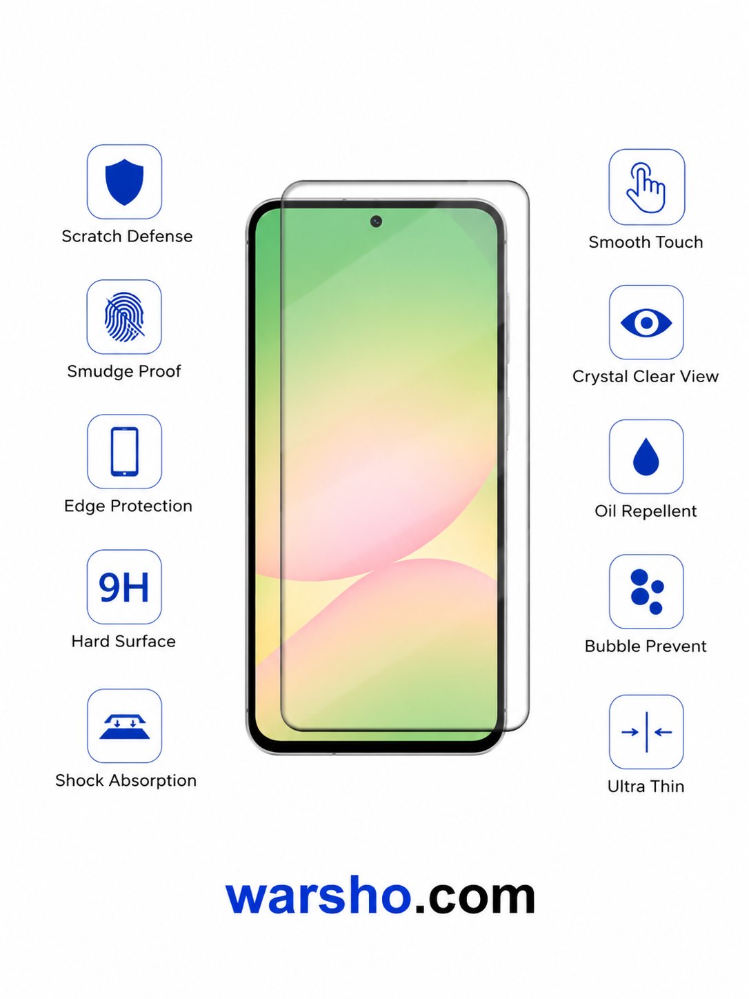 6-in-1 Full Cover Tempered Glass & Lens Protector for Samsung Galaxy A56 - image 2