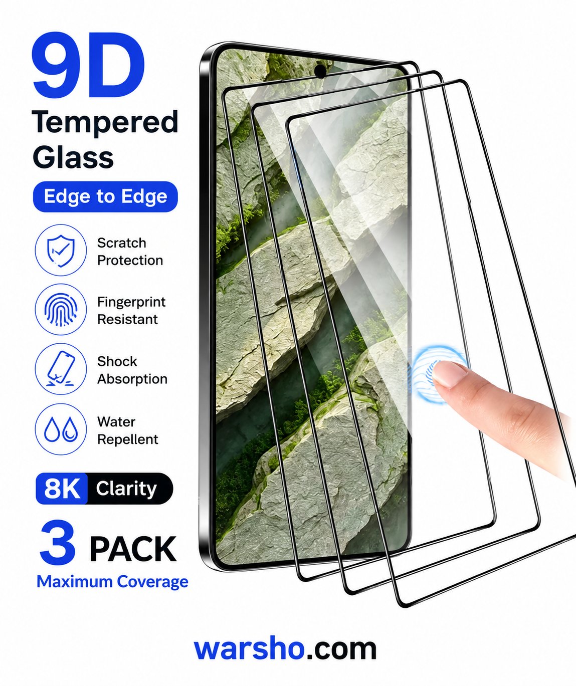 3PCS Full Cover Tempered Glass for Samsung Galaxy S26/S25/S24 Ultra Screen Protector