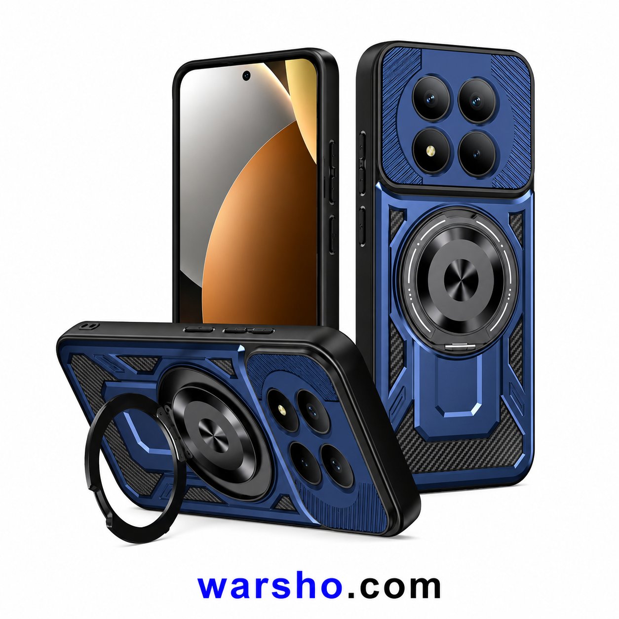 Magnetic Ring Holder Case for Xiaomi Redmi Note 15 Pro+, 15 Pro, 14, 14S, 13, Redmi 15 & 15C - image 2
