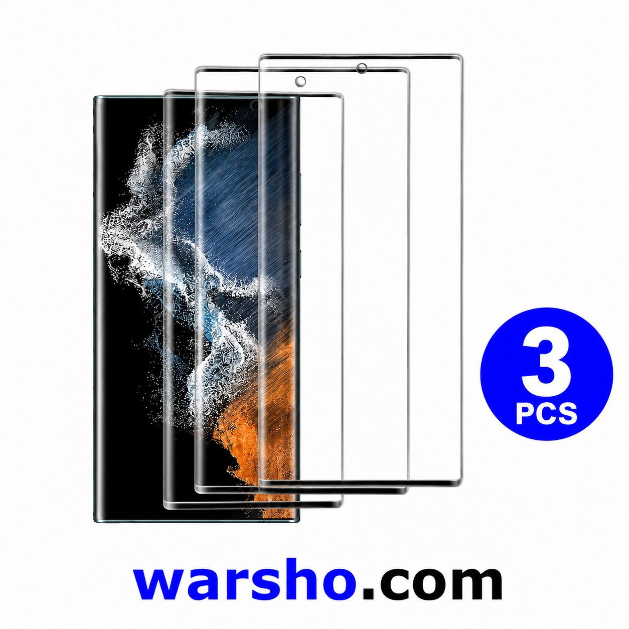 3PCS Samsung Galaxy S22 Ultra Tempered Glass Screen Protector