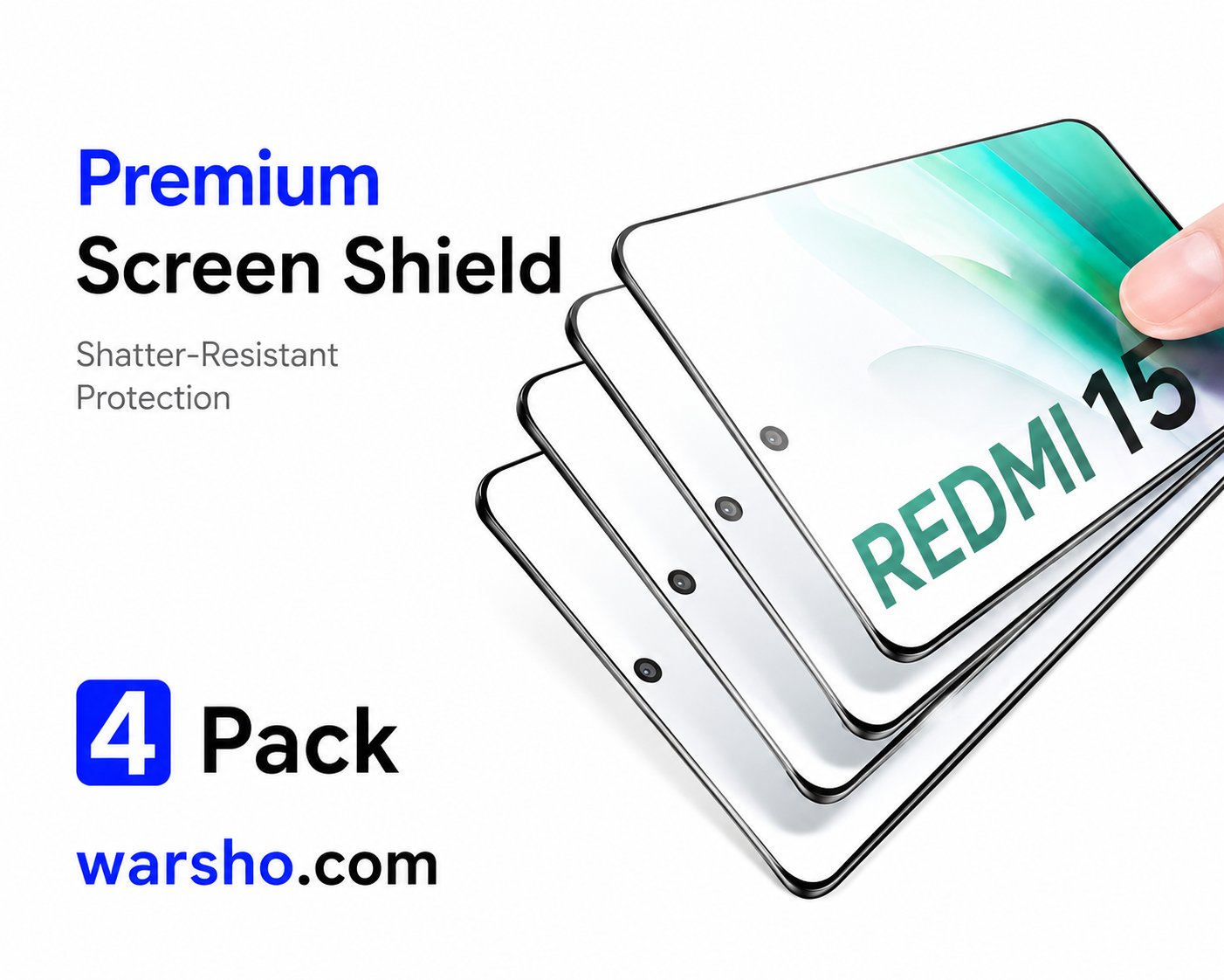 9H Clear Tempered Glass Screen Protector for Xiaomi Redmi 15 5G / 4G