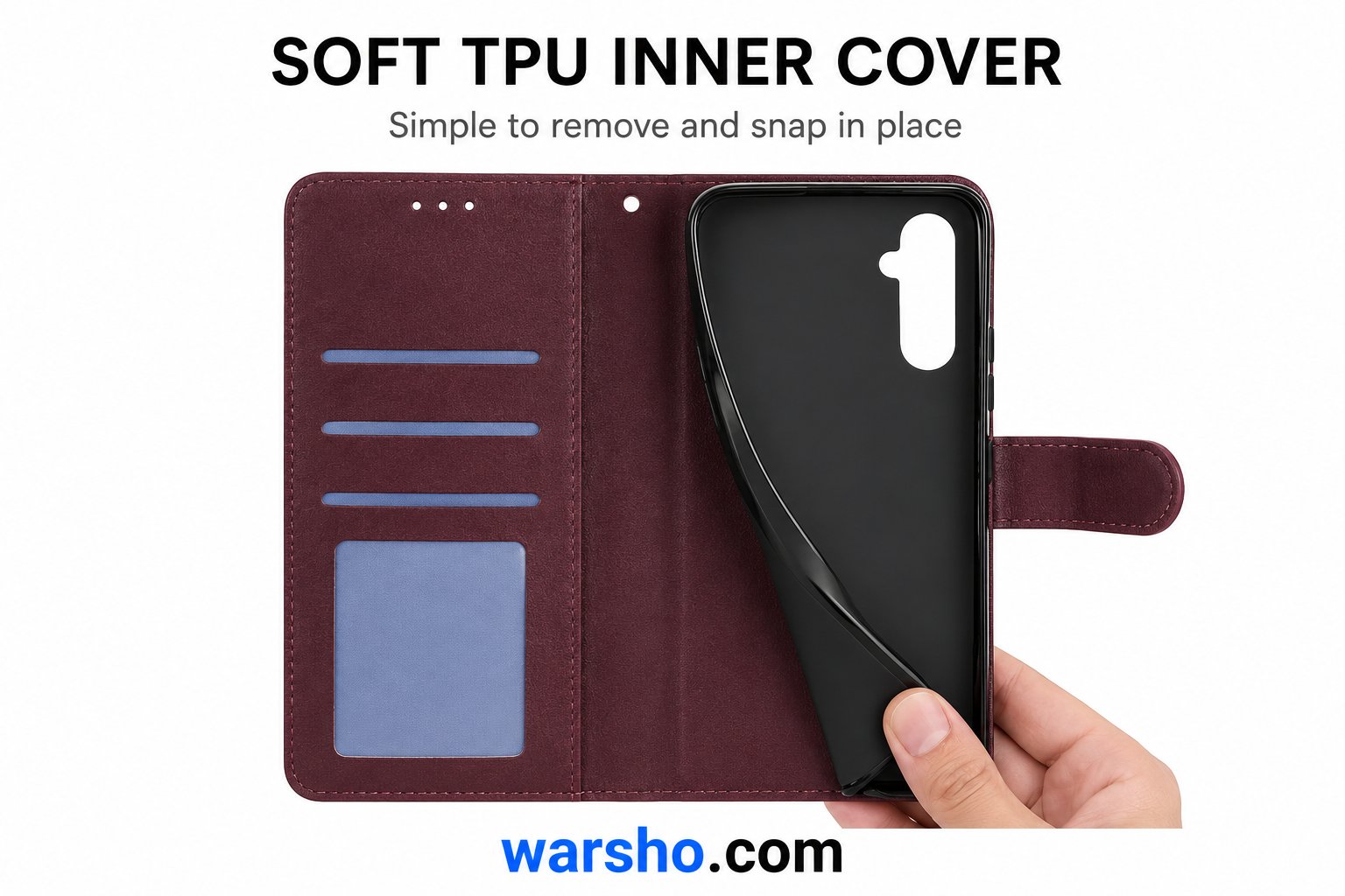 Wallet Flip Leather Case for Samsung Galaxy A05s, A06, A07, A12, A13, A14, A15, A16, A17, A24, A26, A34, A35, A36, A52, A53, A54, A55 & A56 - image 5