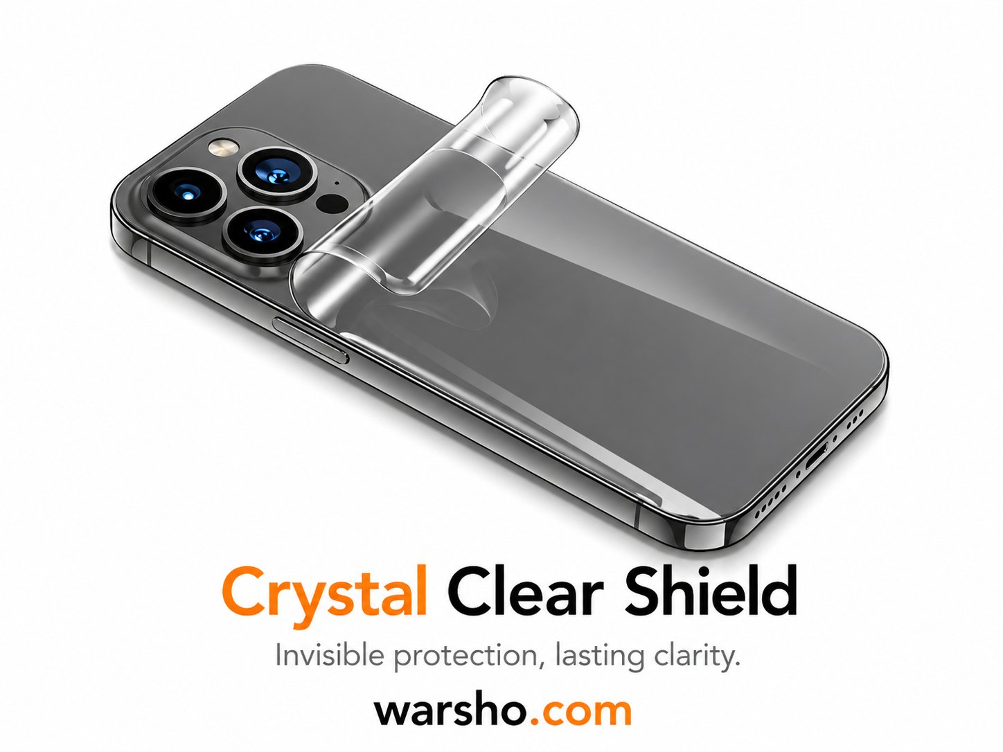 iPhone Back Hydrogel Protection Film (For iPhone 17 / 16 / 15 / 14 / 13 / 12 / 11 Pro Max – Full Cover Clear Film) - image 3
