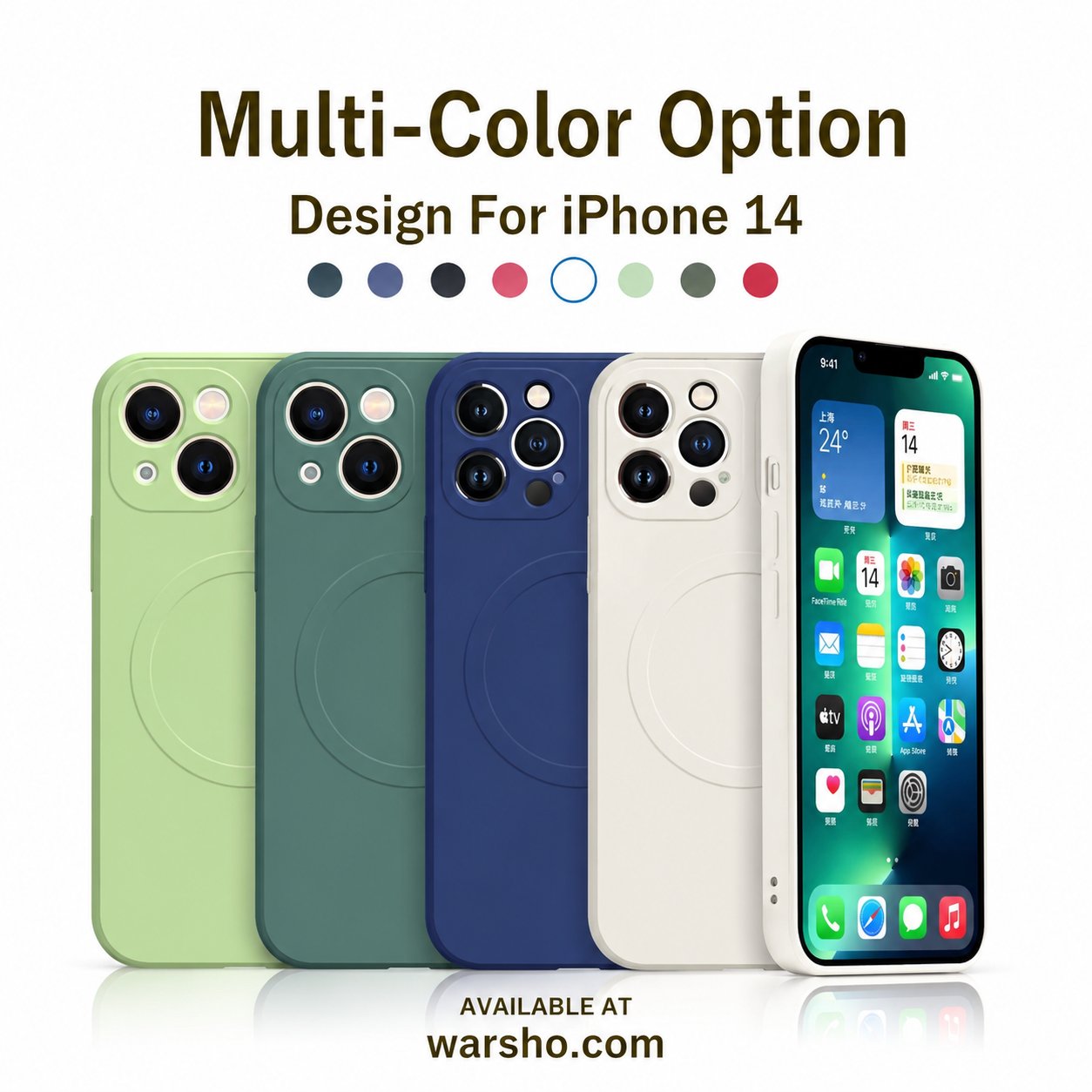 MagSafe Magnetic Silicone Case with Strap for iPhone - image 2