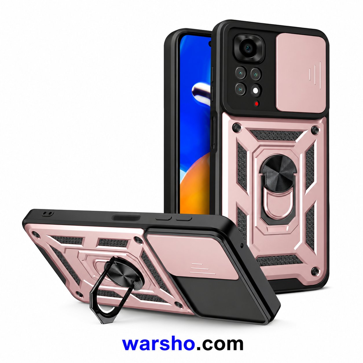 Armor Ring Case for Xiaomi Redmi Note 13, 12, 11, 10 Pro, 10S, 11S, 12S, 13C & 12C - image 3