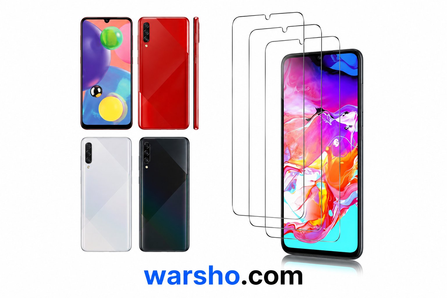 4PCS Samsung Galaxy A70s Tempered Glass Screen Protector