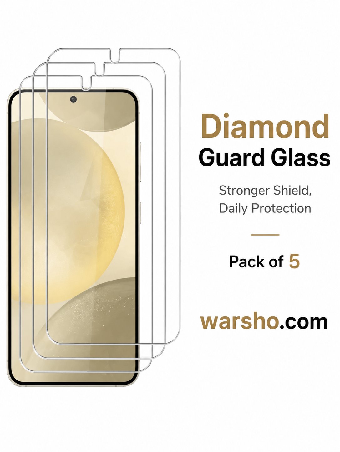 5PCS 9D Tempered Glass Screen Protector for Samsung Galaxy