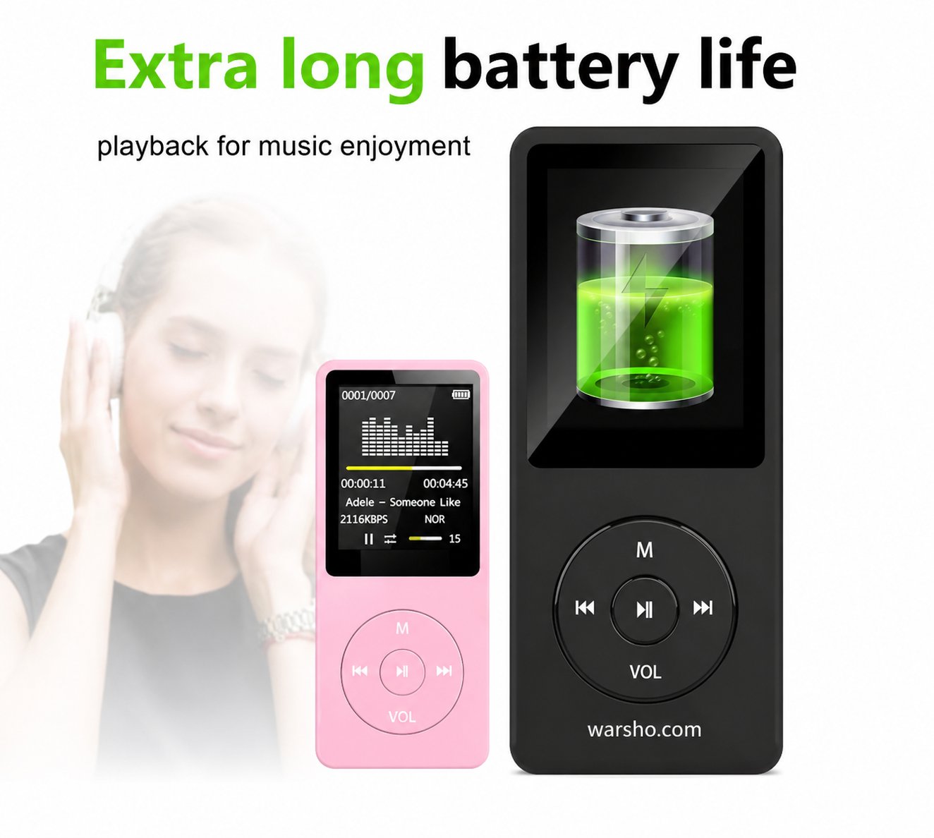 Portable Bluetooth MP3 Music Player (FM Radio, Recorder, Ultra-Thin) - image 3