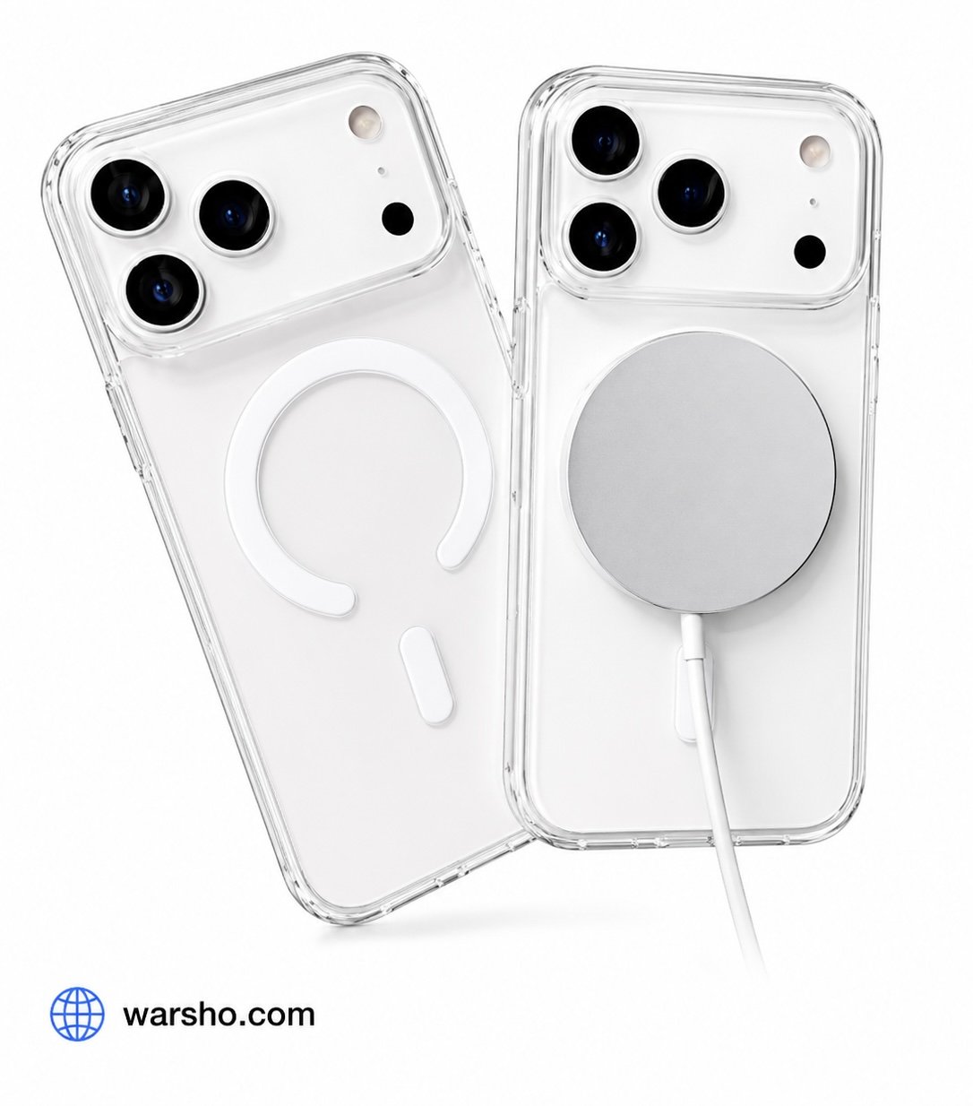 Original MagSafe Clear Magnetic Case for iPhone 11/12/13/14/15/16/17 Series (Wireless Charging Cover) - image 2