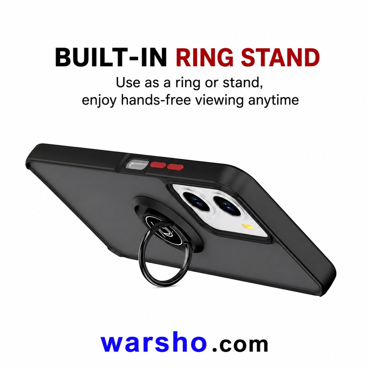 Ring Holder Case for Xiaomi Redmi 15A, 15C, 14C, 13C, 13, 12 & Redmi A7 Pro - image 5