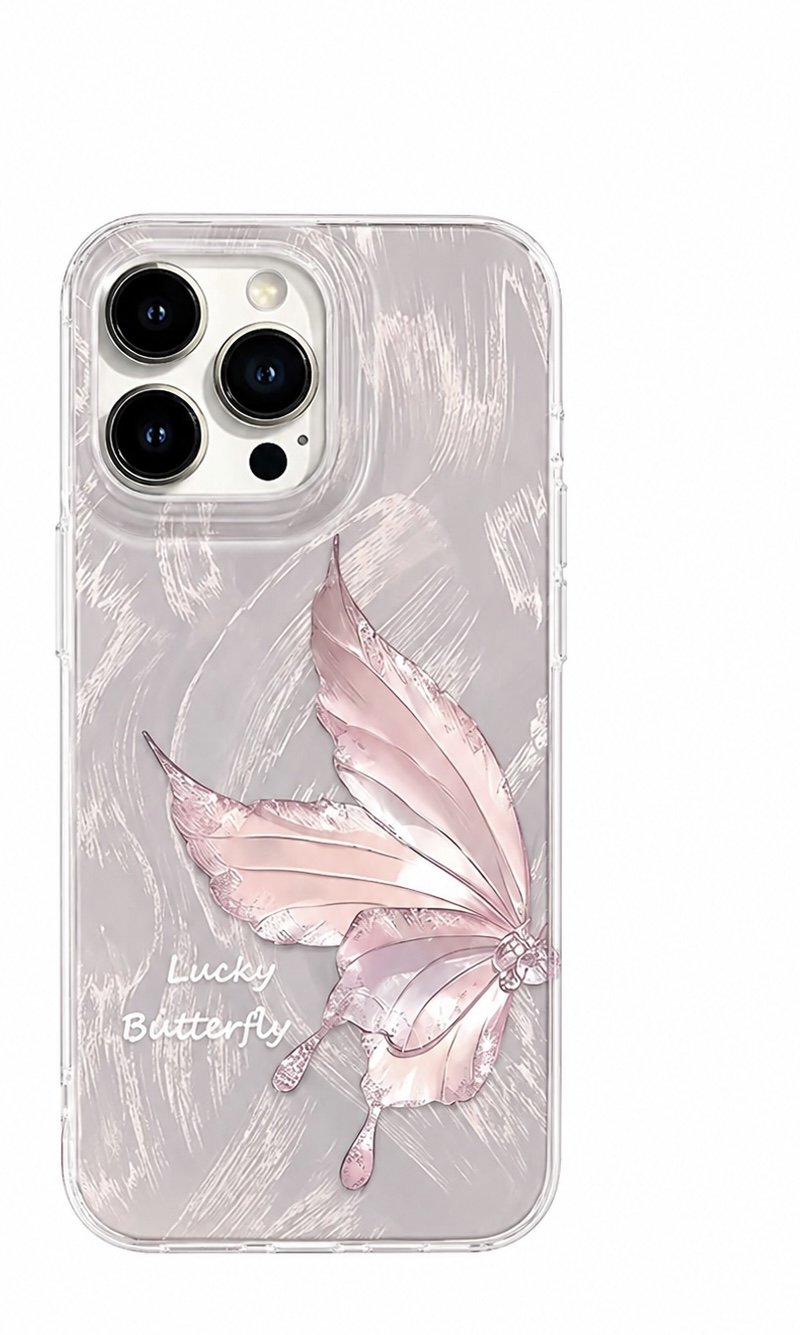 Water Ripple Pink Butterfly Case for iPhone 7/8/XR/XS/11/12/13/14/15/16 Series - image 2
