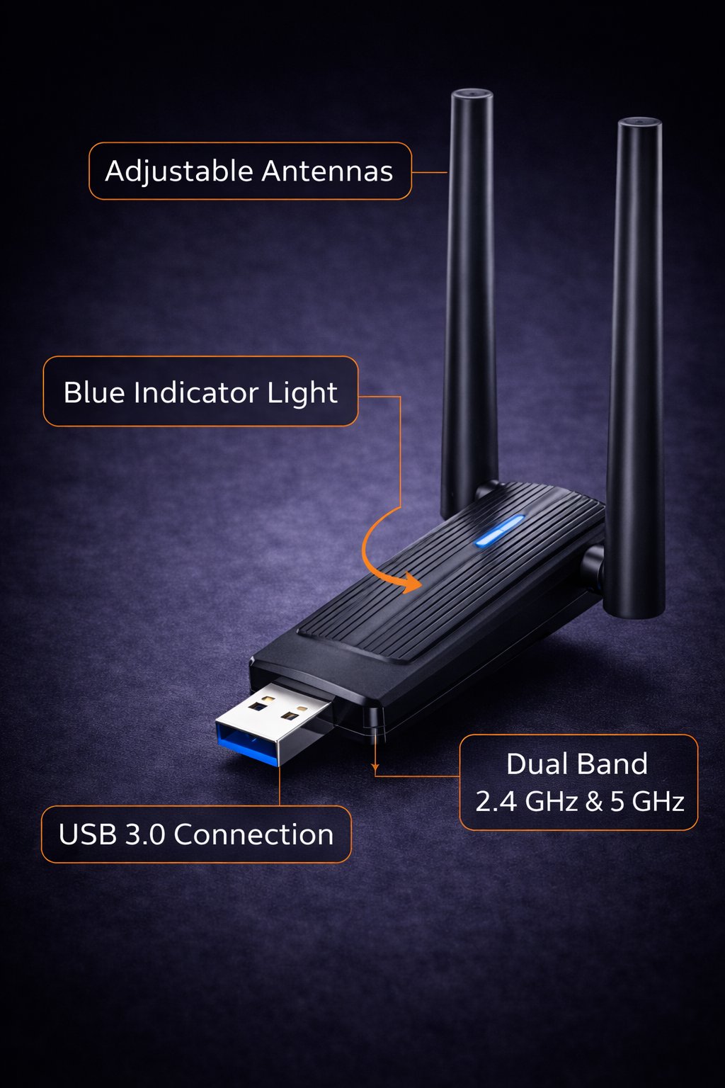 Dual Band AX1400 Wireless Adapter - image 4
