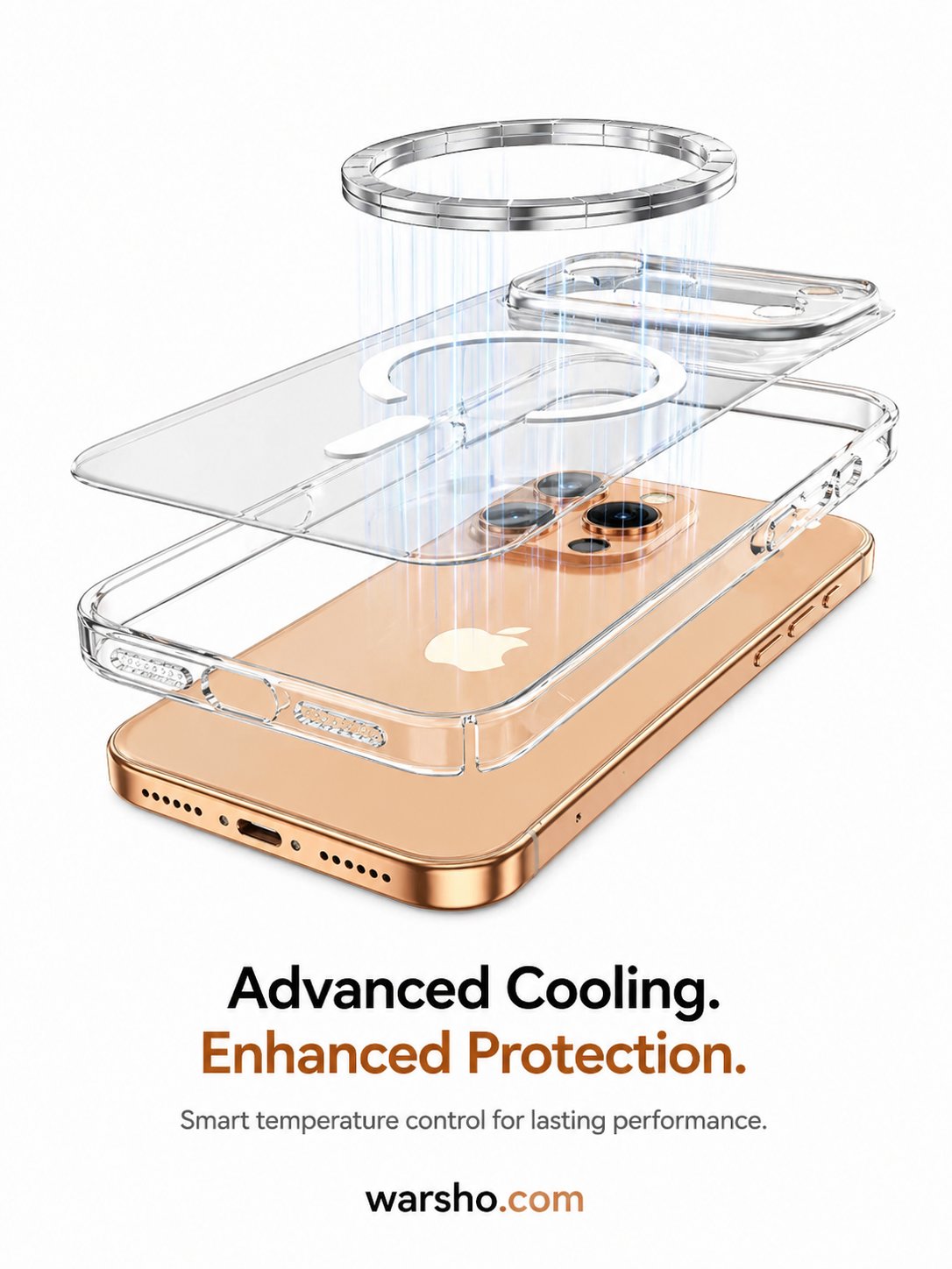 Crystal Magnetic Transparent Case (For iPhone 17 / 16 / 15 Series – MagSafe Anti-Yellow Cover) - image 4