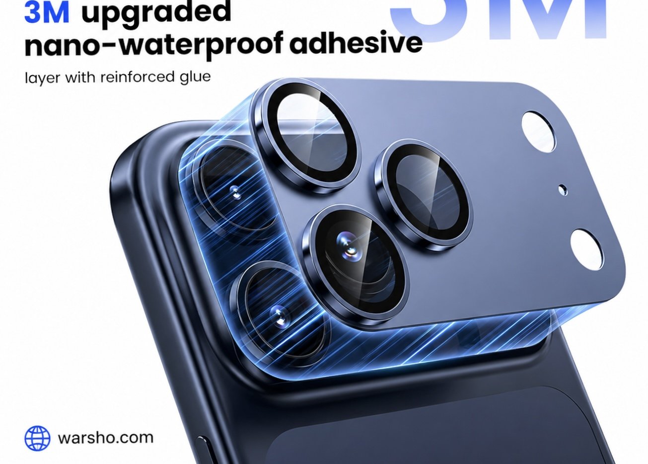 Metal Glass Camera Lens Protector for iPhone 13/14/15/16/17 Pro & Pro Max (Full Coverage Lens Cover - image 6