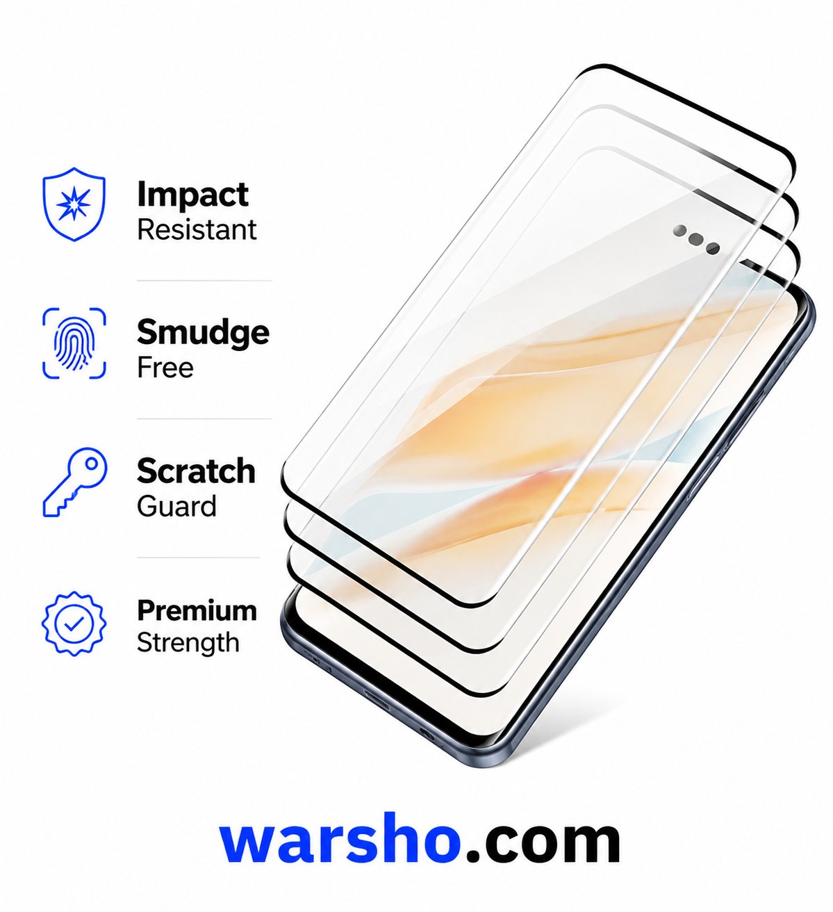3Pcs HD Tempered Glass Screen Protector for Samsung Galaxy Series