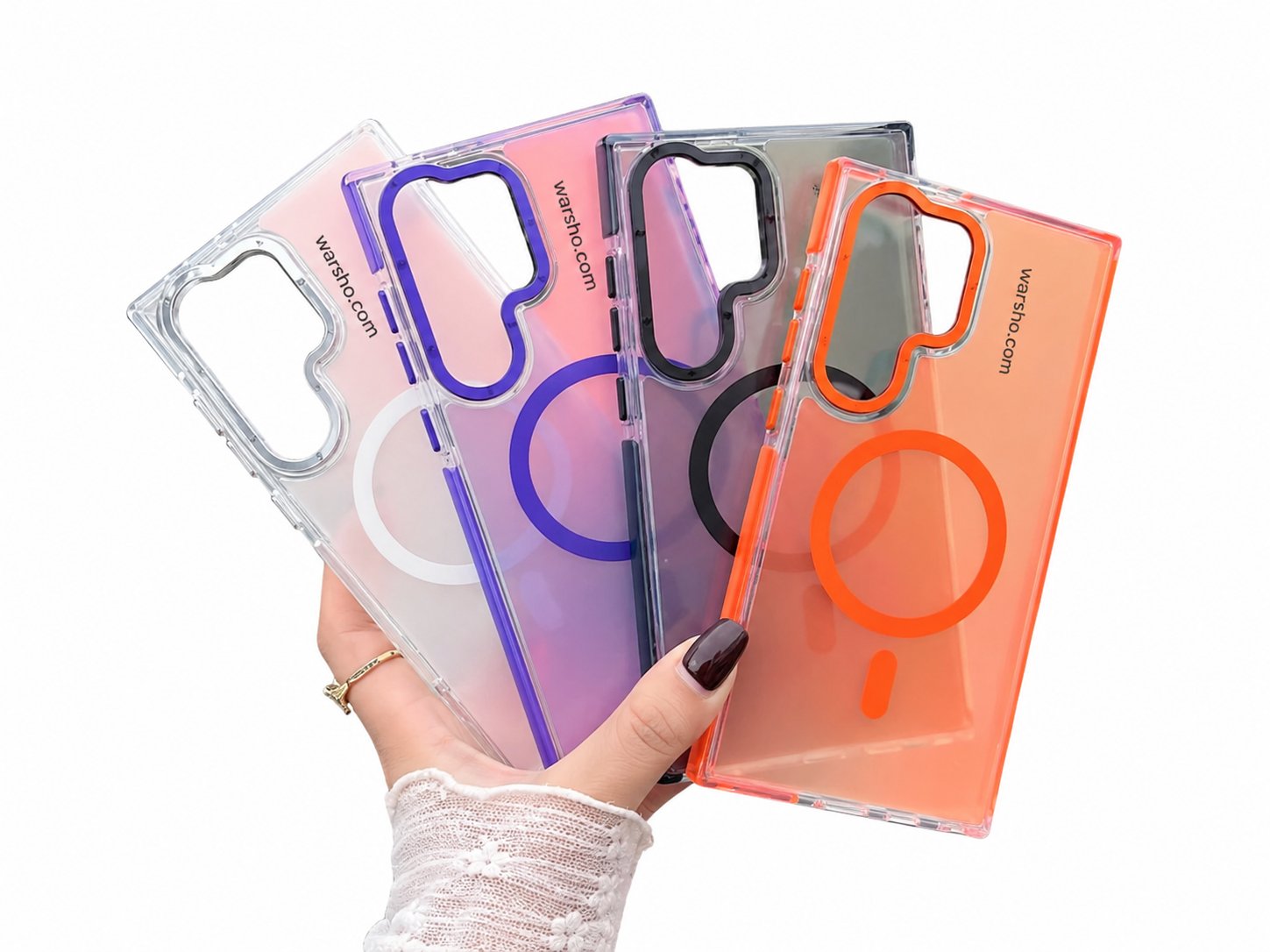 Metal Lens MagSafe Phone Case For Samsung Galaxy S25 / S24 / S23 / S22 / S21 / A Series – Wireless Charging Gradient Cover - image 4
