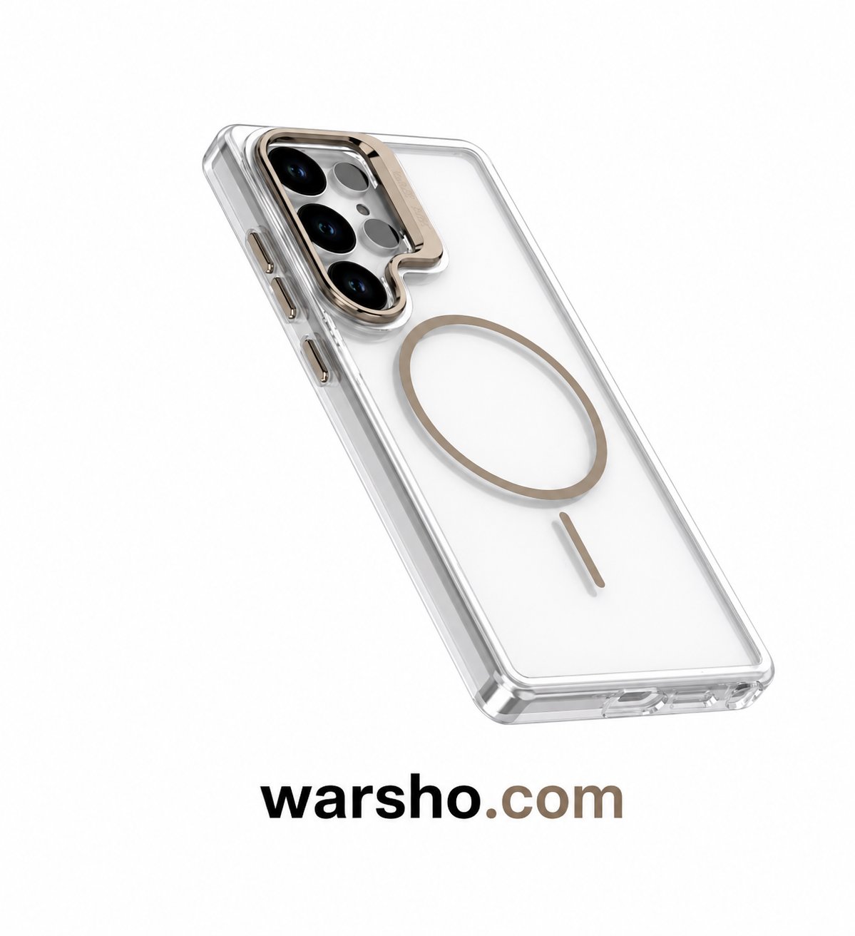 Luxury Clear MagSafe Magnetic Lens Stand Case For Samsung Galaxy S25 / S24 / S23 / A Series – Transparent Protective Cover - image 2