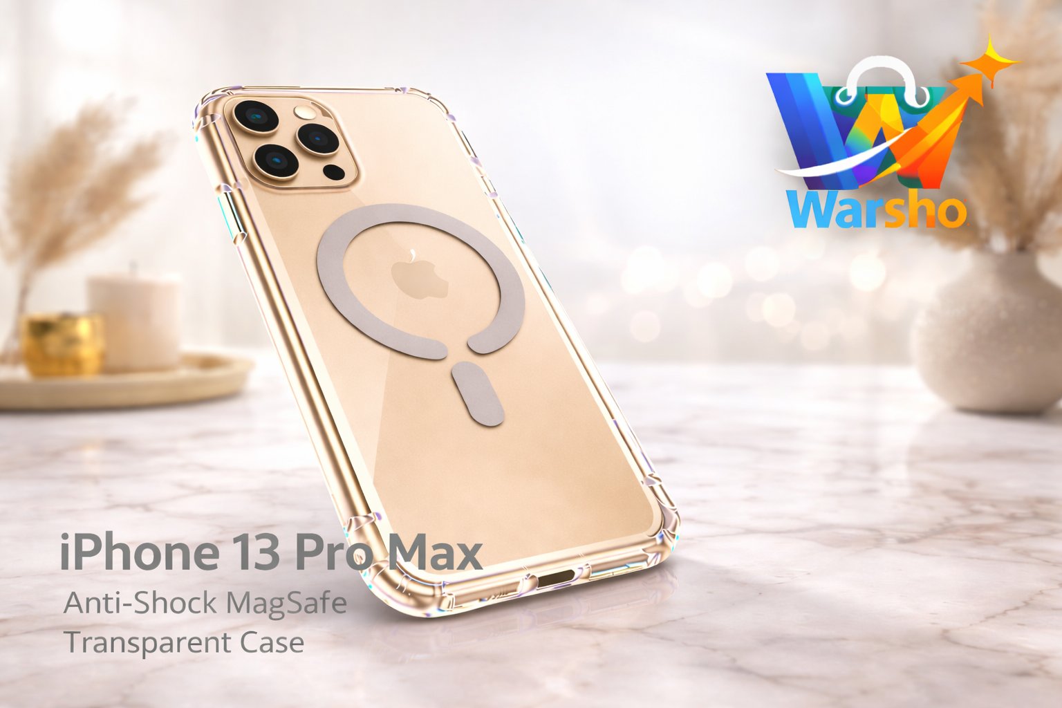 iPhone 13 PROMAX Anti-Shock MagSafe Transparent Case