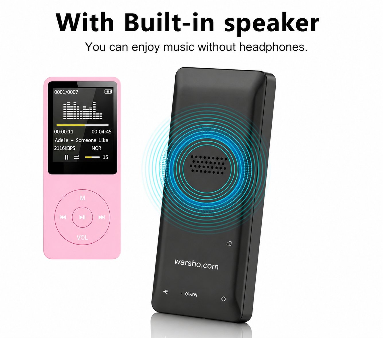 Portable Bluetooth MP3 Music Player (FM Radio, Recorder, Ultra-Thin) - image 2