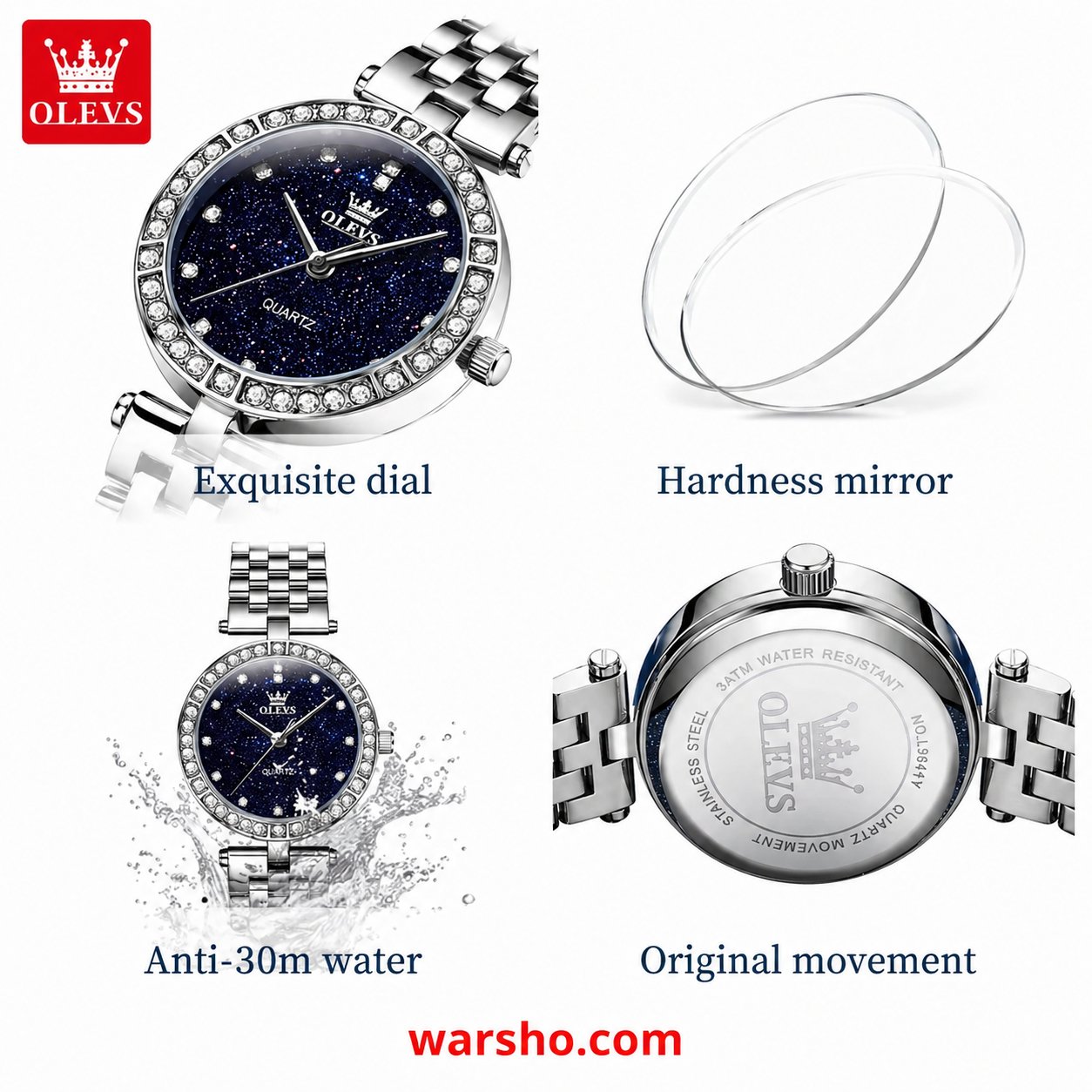 OLEVS 3641 Women’s Starry Dial Quartz Watch - image 4