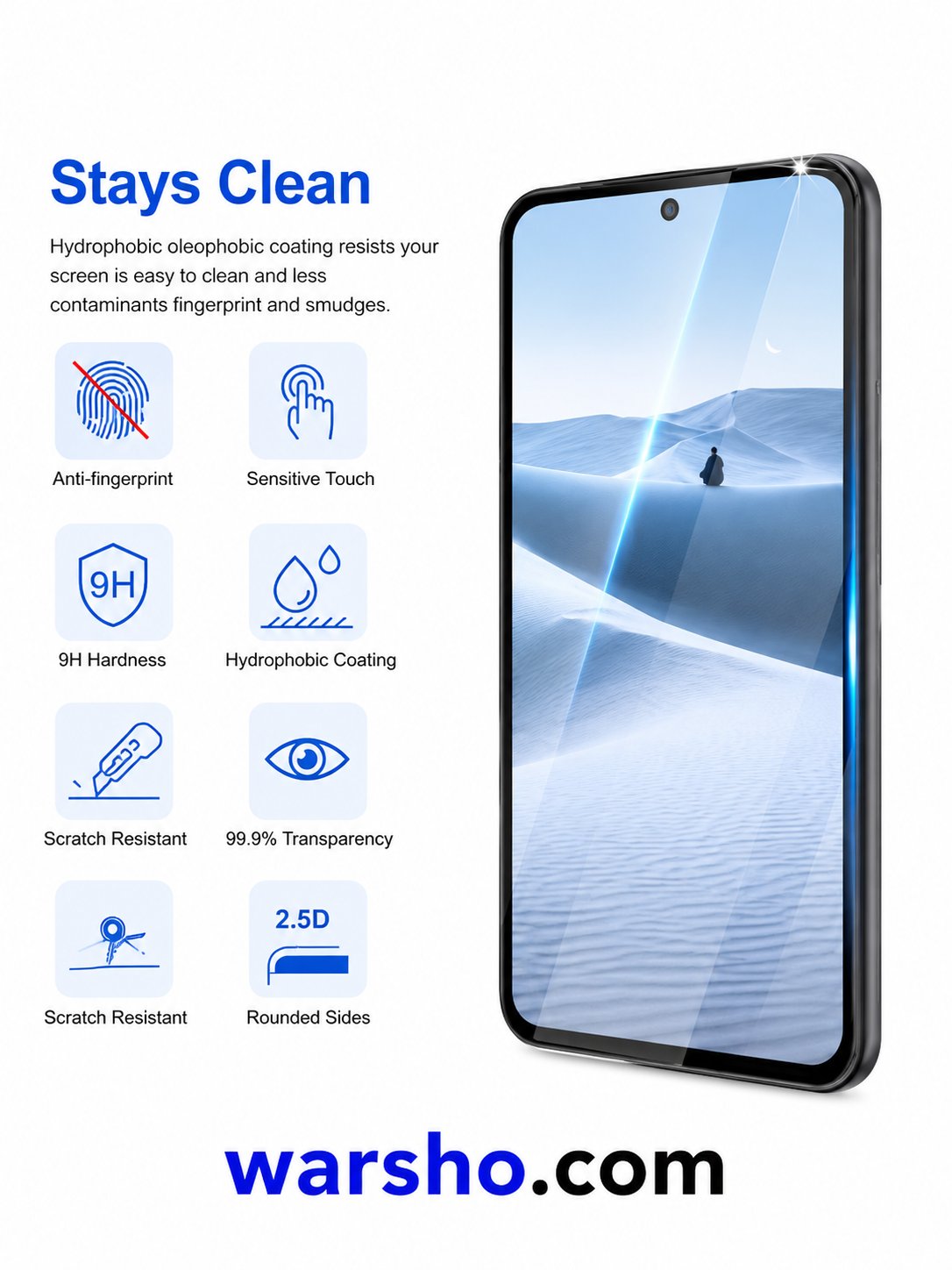 2PCS Samsung Galaxy A35 Tempered Glass Screen Protector - image 2