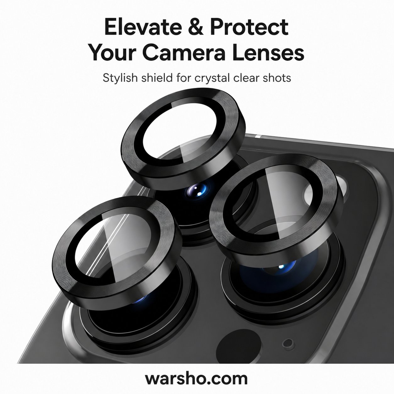Metal Ring Camera Lens Protector (For iPhone 17 / 16 / 15 / 14 Series – 8K HDR Tempered Glass Lens Cover) - image 4