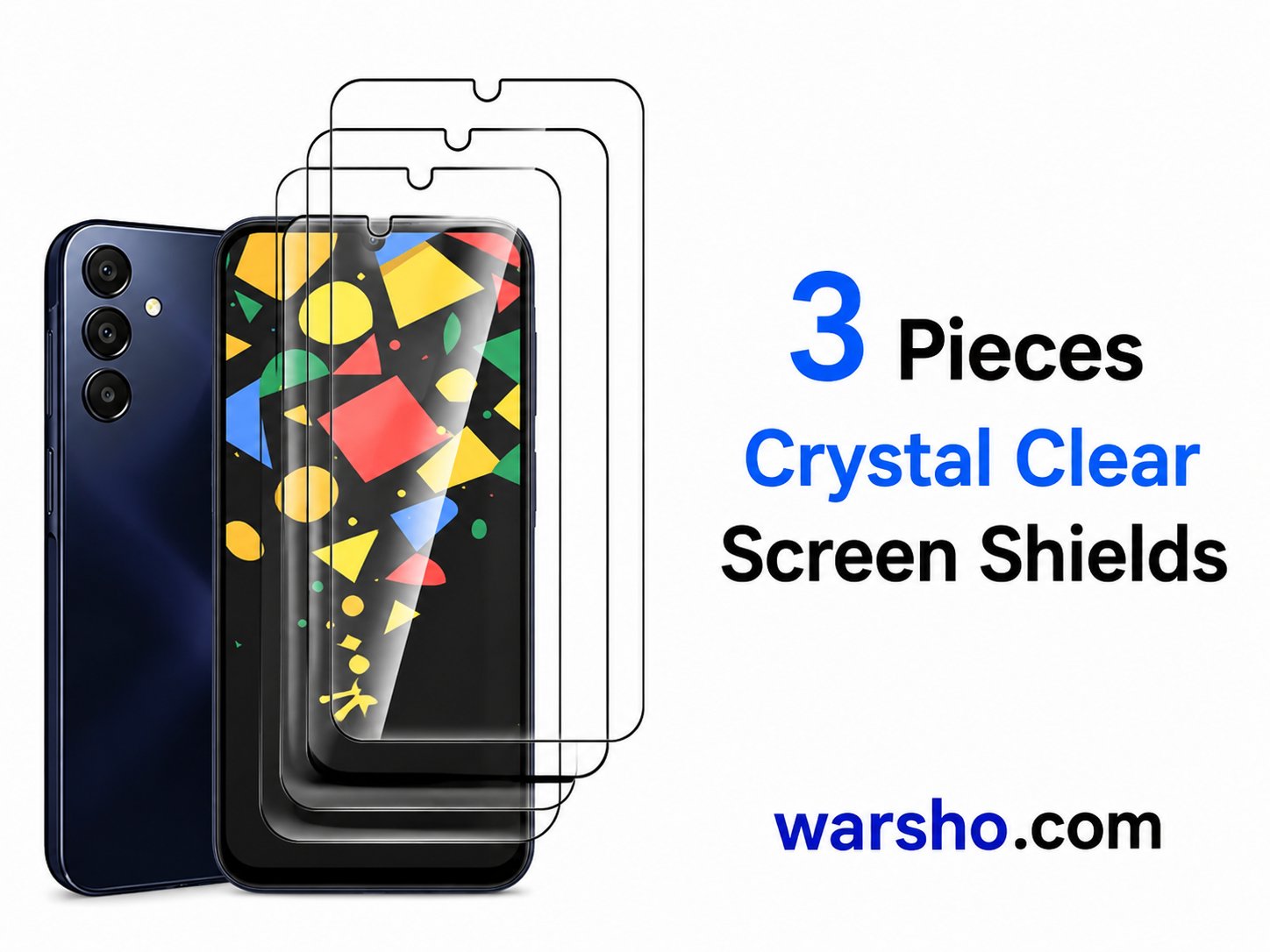 3PCS HD Smooth Tempered Glass Screen Protector for Samsung Galaxy A Series