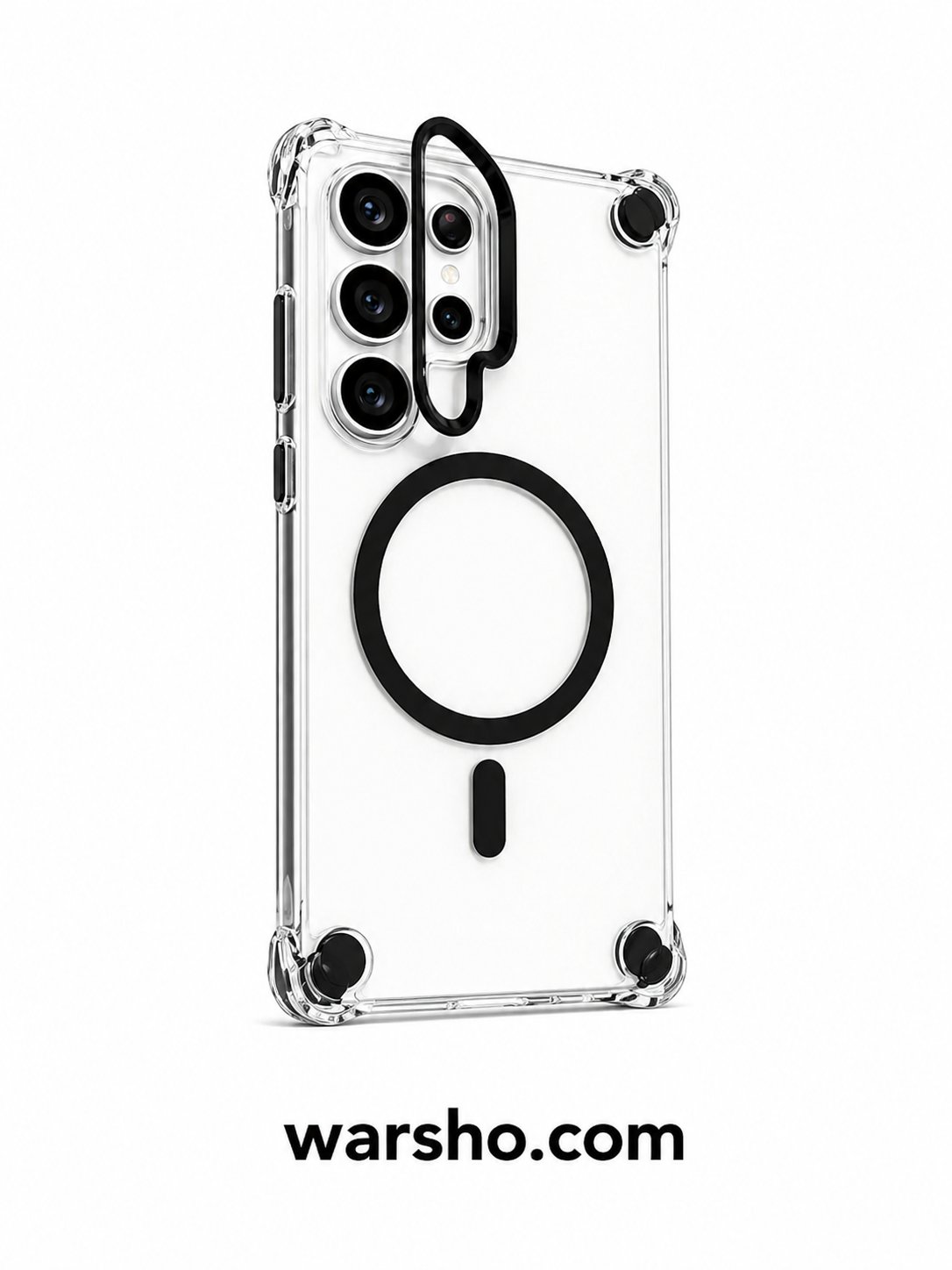 Luxury Transparent MagSafe Case For Samsung Galaxy S25 / S24 / S23 / A Series – Wireless Charging Stand Cover - image 3