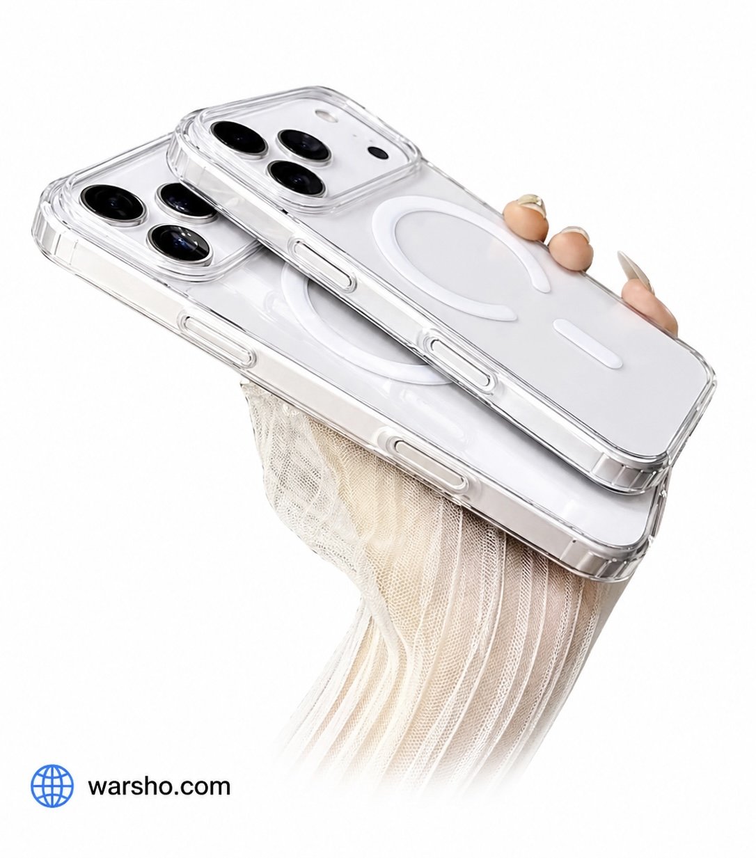 Original MagSafe Clear Magnetic Case for iPhone 11/12/13/14/15/16/17 Series (Wireless Charging Cover) - image 5