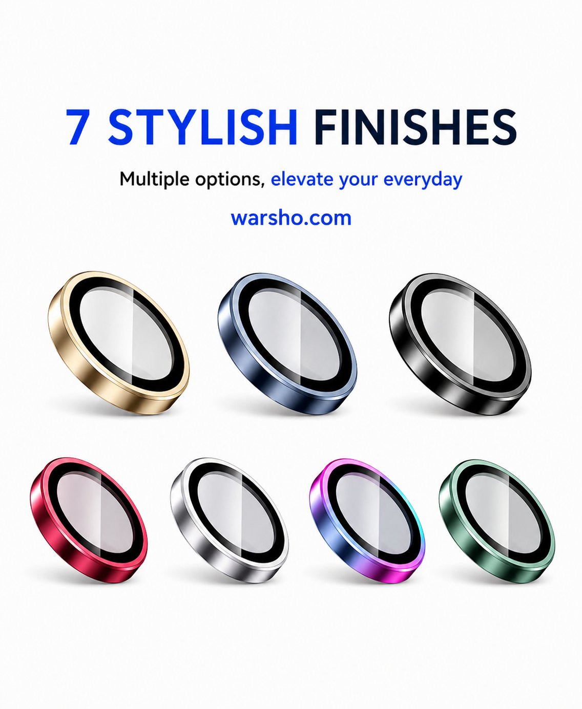 Phone Camera Lens Protector (For iPhone 17 / 16 / 15 / 14 Series – Individual Tempered Glass Lens Cover) - image 4