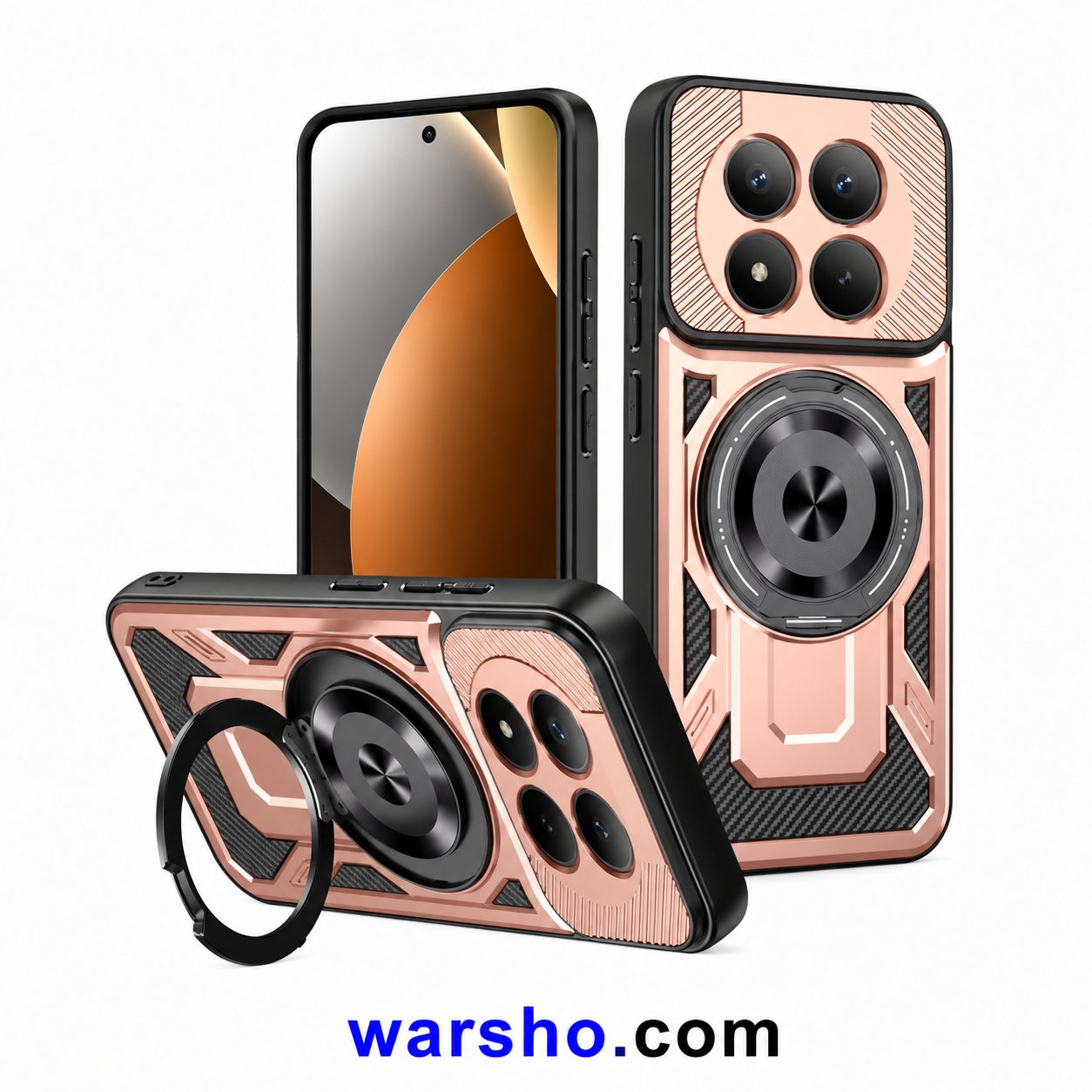 Magnetic Ring Holder Case for Xiaomi Redmi Note 15 Pro+, 15 Pro, 14, 14S, 13, Redmi 15 & 15C - image 4