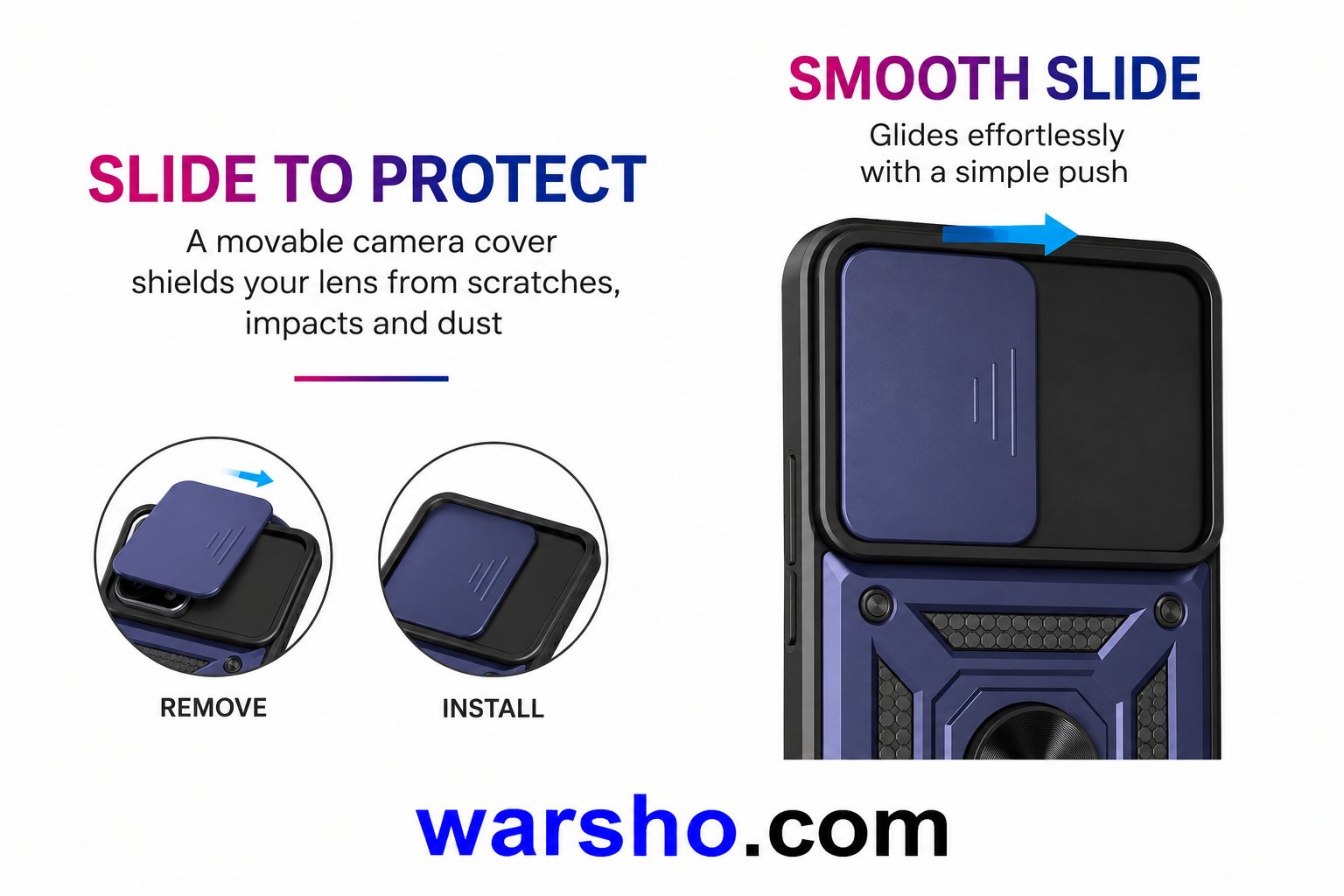 Armor Ring Case for Xiaomi Redmi Note 13, 12, 11, 10 Pro, 10S, 11S, 12S, 13C & 12C - image 3