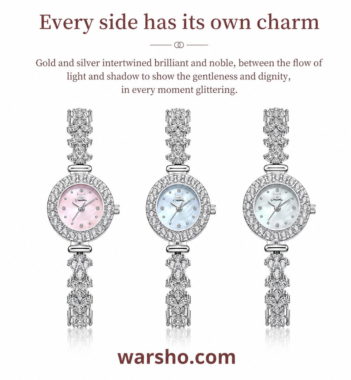 Luxury Crystal Bracelet Women’s Quartz Watch - image 2