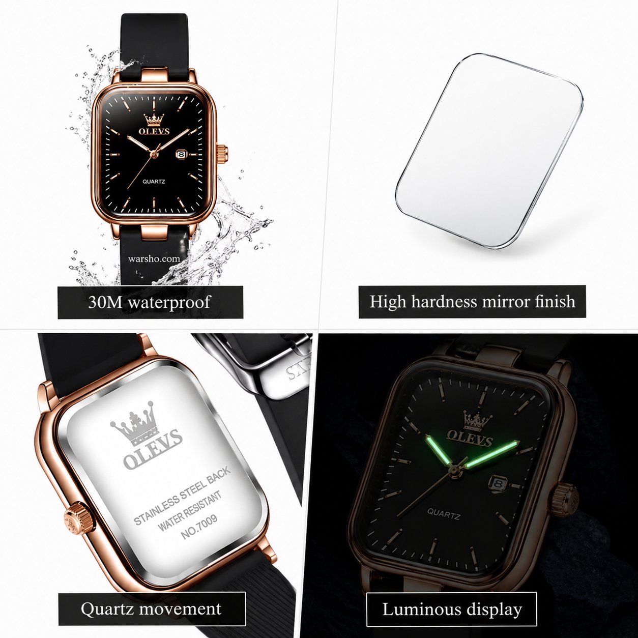 OLEVS 7089 Women’s Elegant Quartz Watch & Jewelry Gift Set - image 3