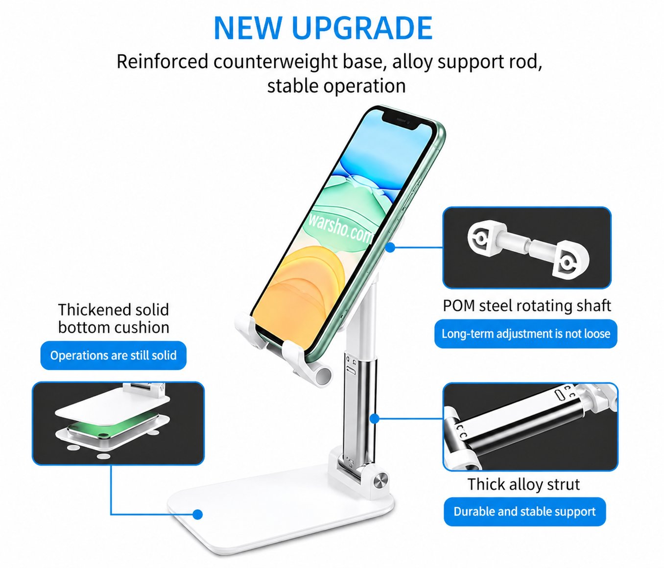Adjustable Folding Desk Phone & Tablet Stand - image 4