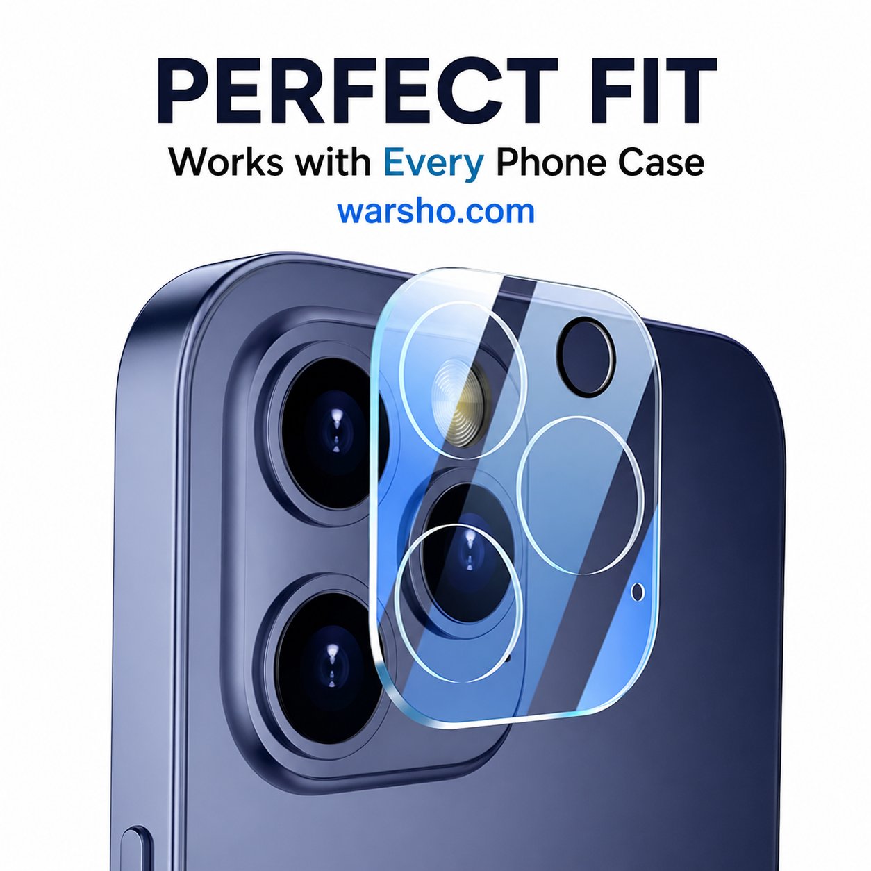 Full Cover Camera Lens Protector Glass (For iPhone 17 / 16 / 15 / 14 / 13 / 12 / 11 Series – HD Tempered Glass Camera Film) - image 2