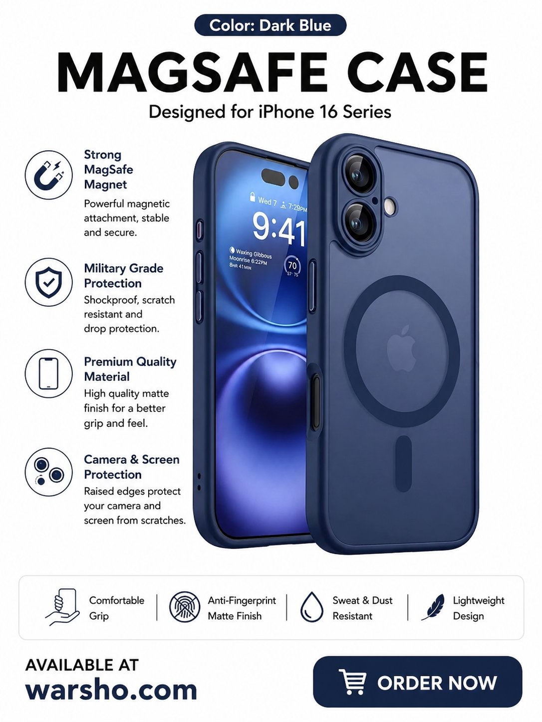 MagSafe Shockproof Matte Case for iPhone (Translucent Armor Cover) - image 6