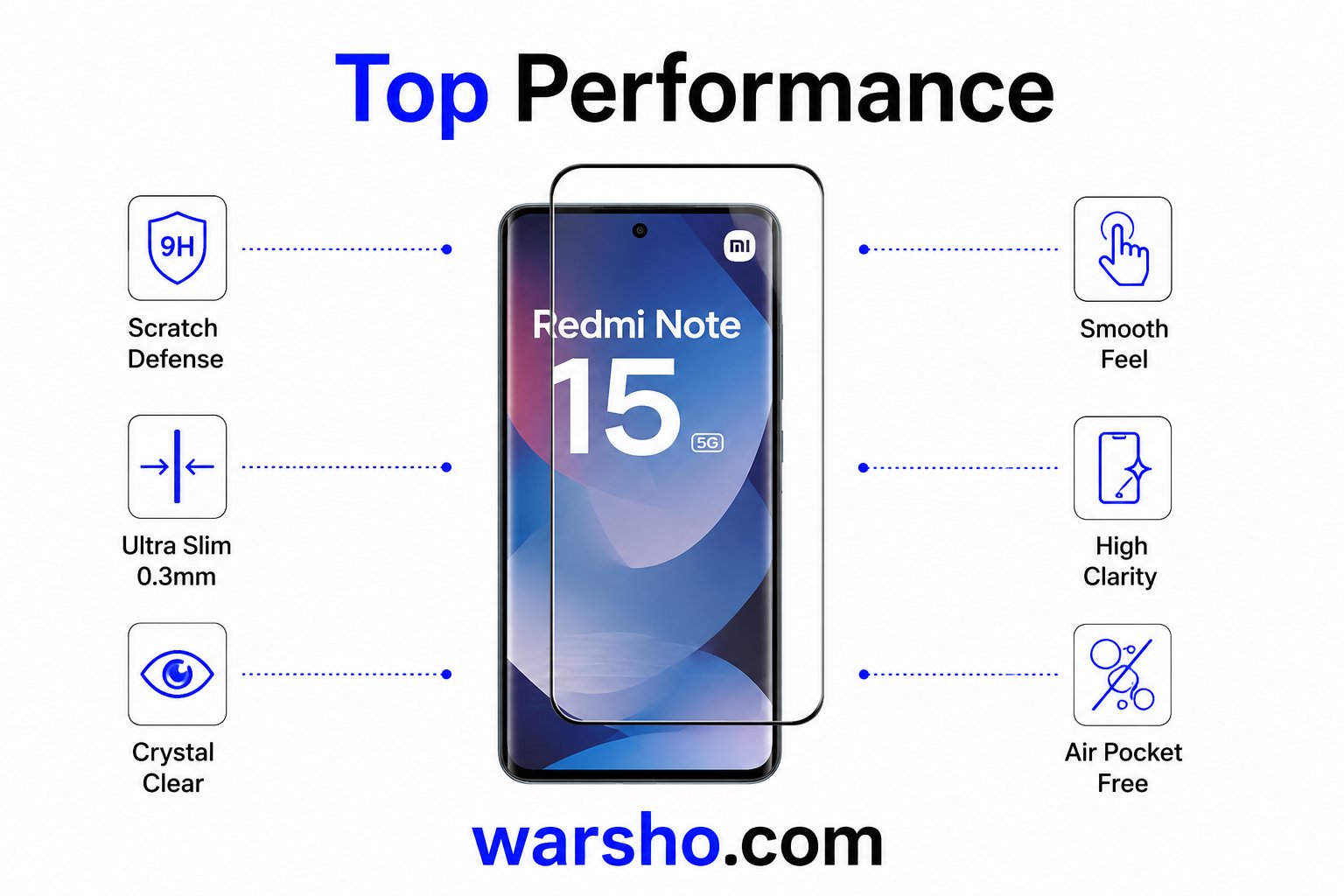 9D Curved Tempered Glass Screen Protector for Xiaomi Redmi Note 15 5G / 4G - image 4