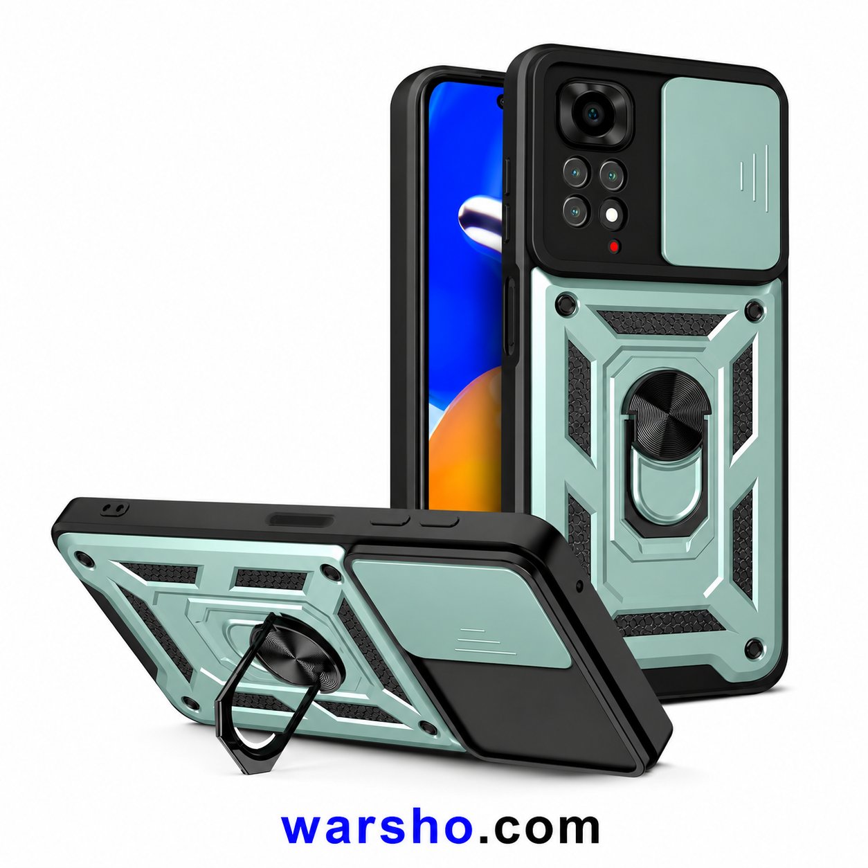 Armor Ring Case for Xiaomi Redmi Note 13, 12, 11, 10 Pro, 10S, 11S, 12S, 13C & 12C - image 5