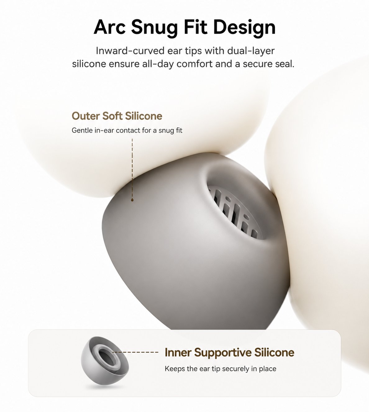 Baseus Bowie MP1 ANC Wireless Earbuds Bluetooth 6.0 – Hi-Res LDAC, -55dB Noise Cancelling, 6-Mic ENC - image 2