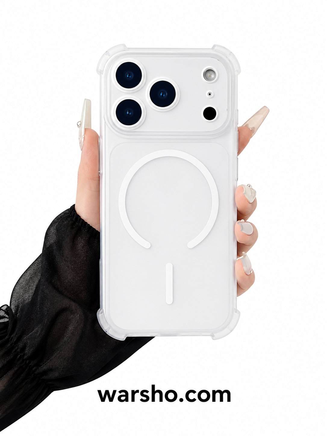 Luxury Magnetic Translucent Airbag Bumper Case (For iPhone 17 / 16 / 15 / 14 / 13 Series – MagSafe Shockproof Cover) - image 6