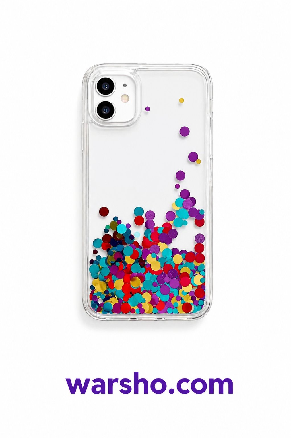 Sequin Transparent Liquid Quicksand Case for iPhone 16 / 15 / 14 Pro Max - image 4