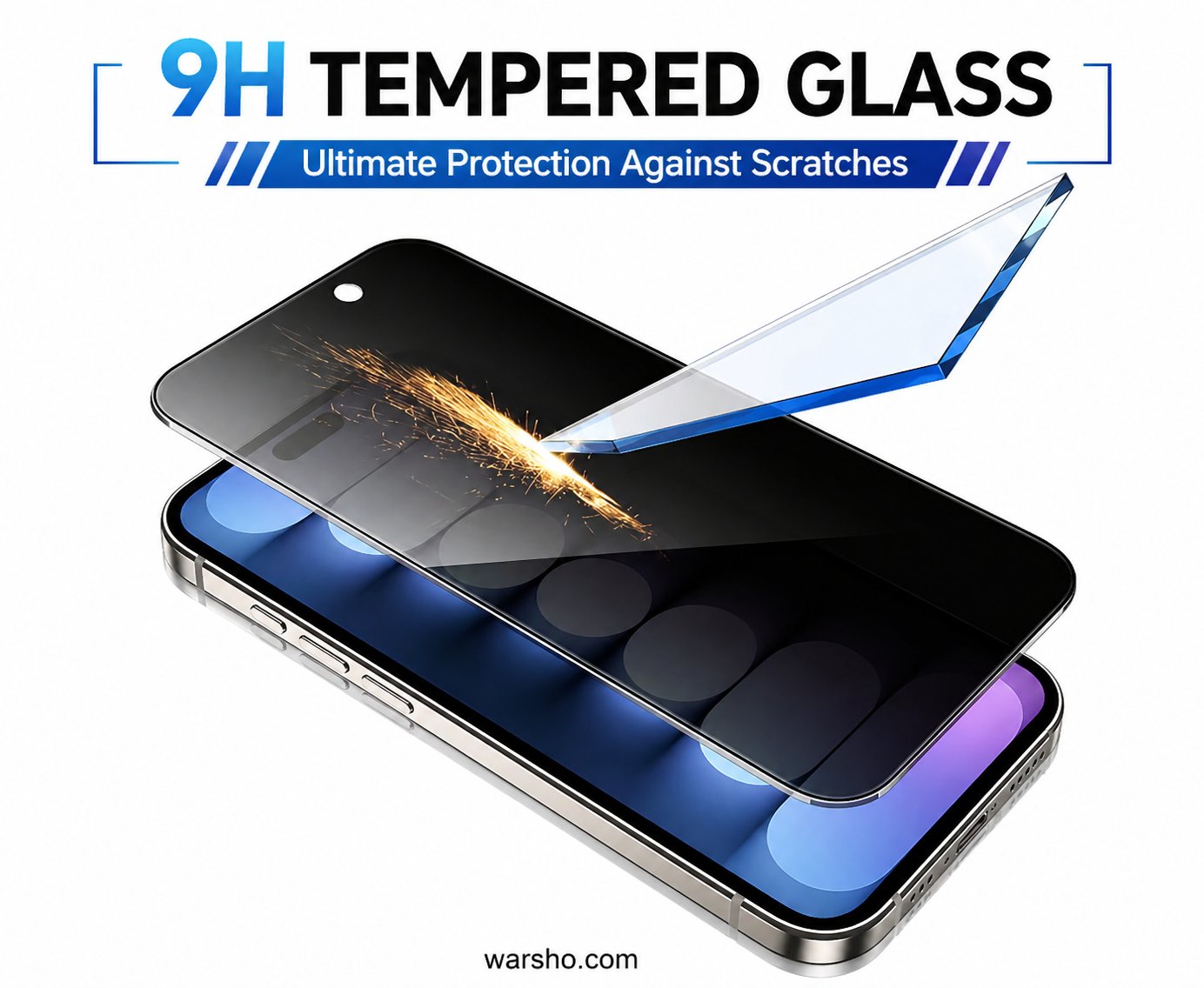 1–4PCS Anti-Spy Screen Protector + Camera Lens Protector (For iPhone 17 / 16 / 15 / 14 / 13 / 12 / 11 Series – Privacy Glass Set) - image 2