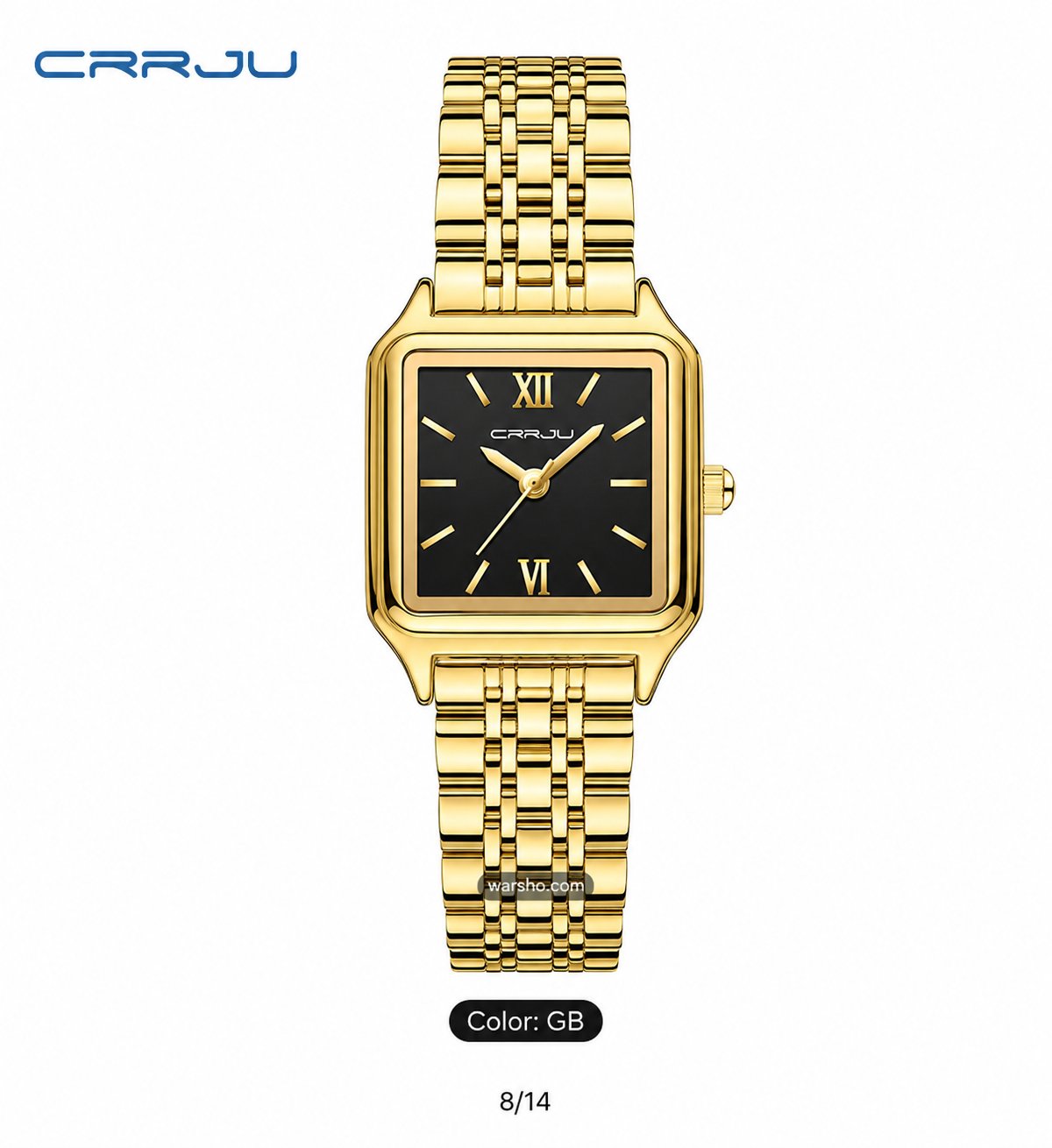 CRRJU Women’s Gold-Tone Rectangular Quartz Watch - image 2
