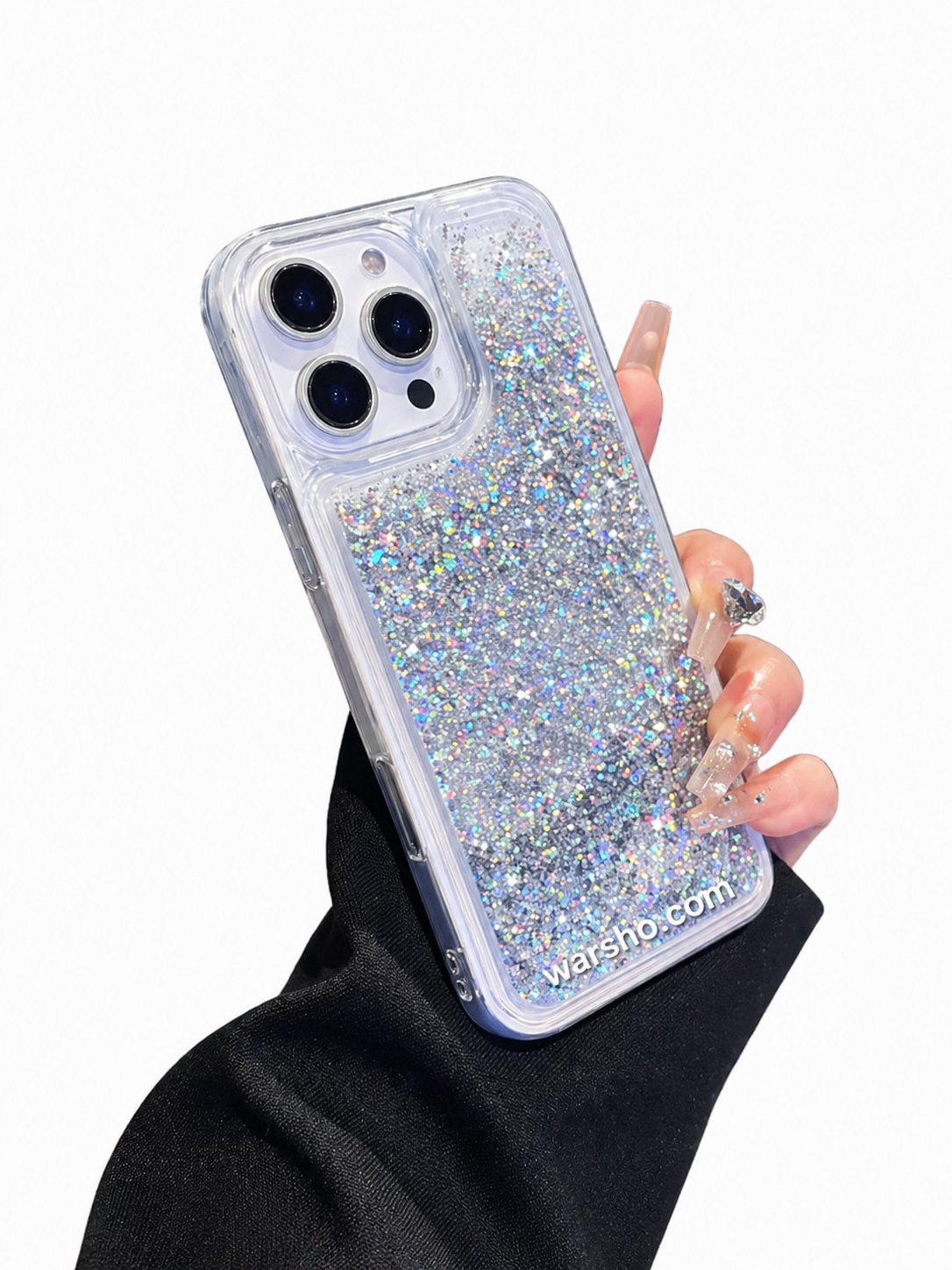 Clear Glitter Liquid Quicksand Case for iPhone 16 Pro Max / 15 / 14 / 13 / 12 / 11 - image 5